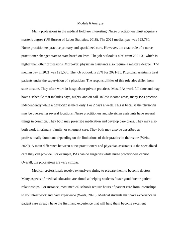 Professions in the Medical Field - Nurse Practitioners and Physician Assistants