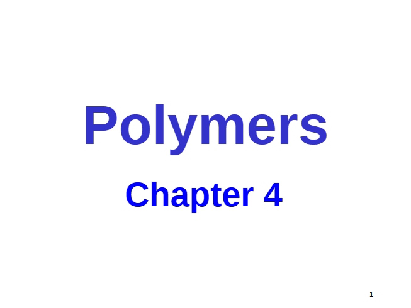 Introduction to Polymers
