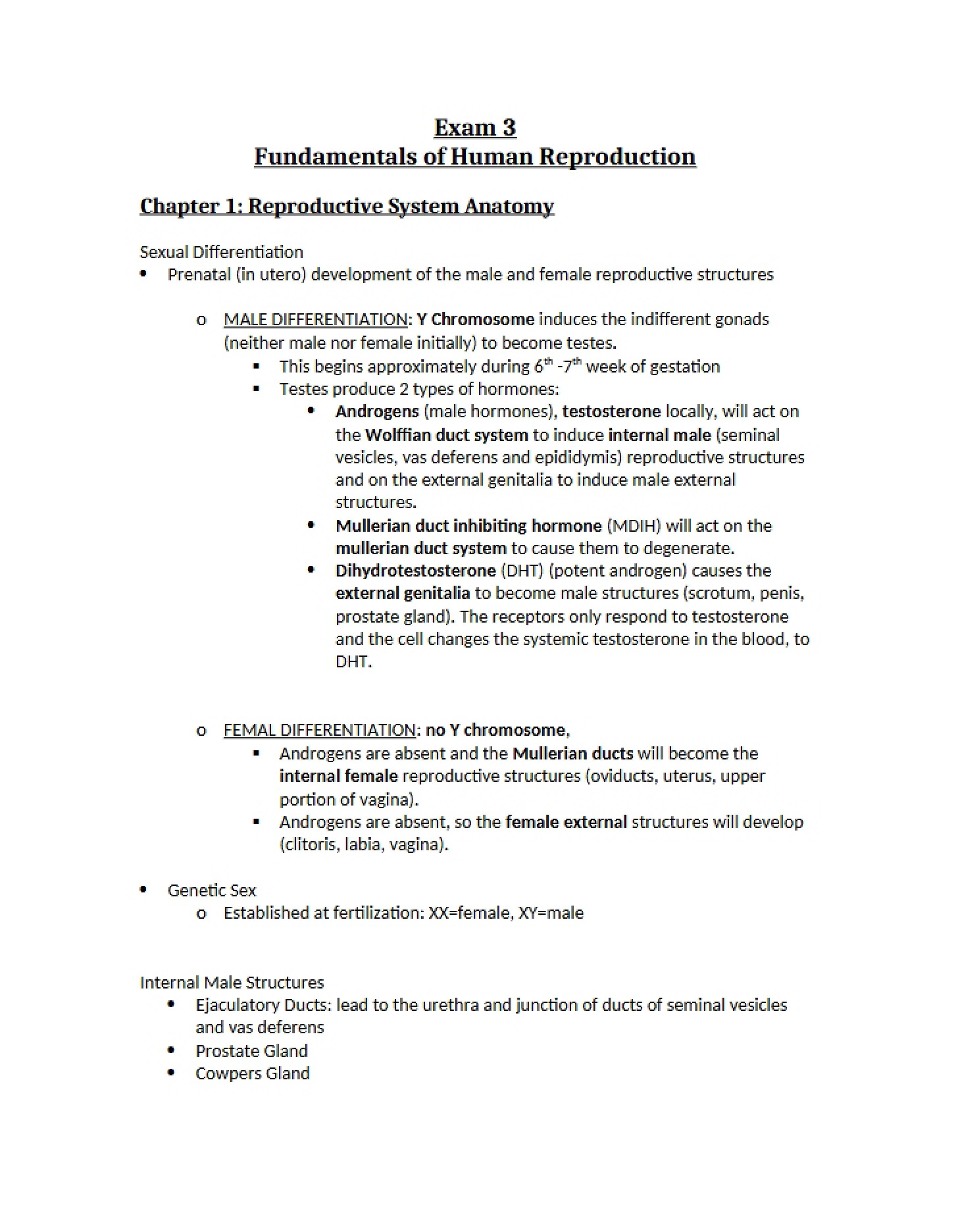 Introductory Human Reproductive Studies