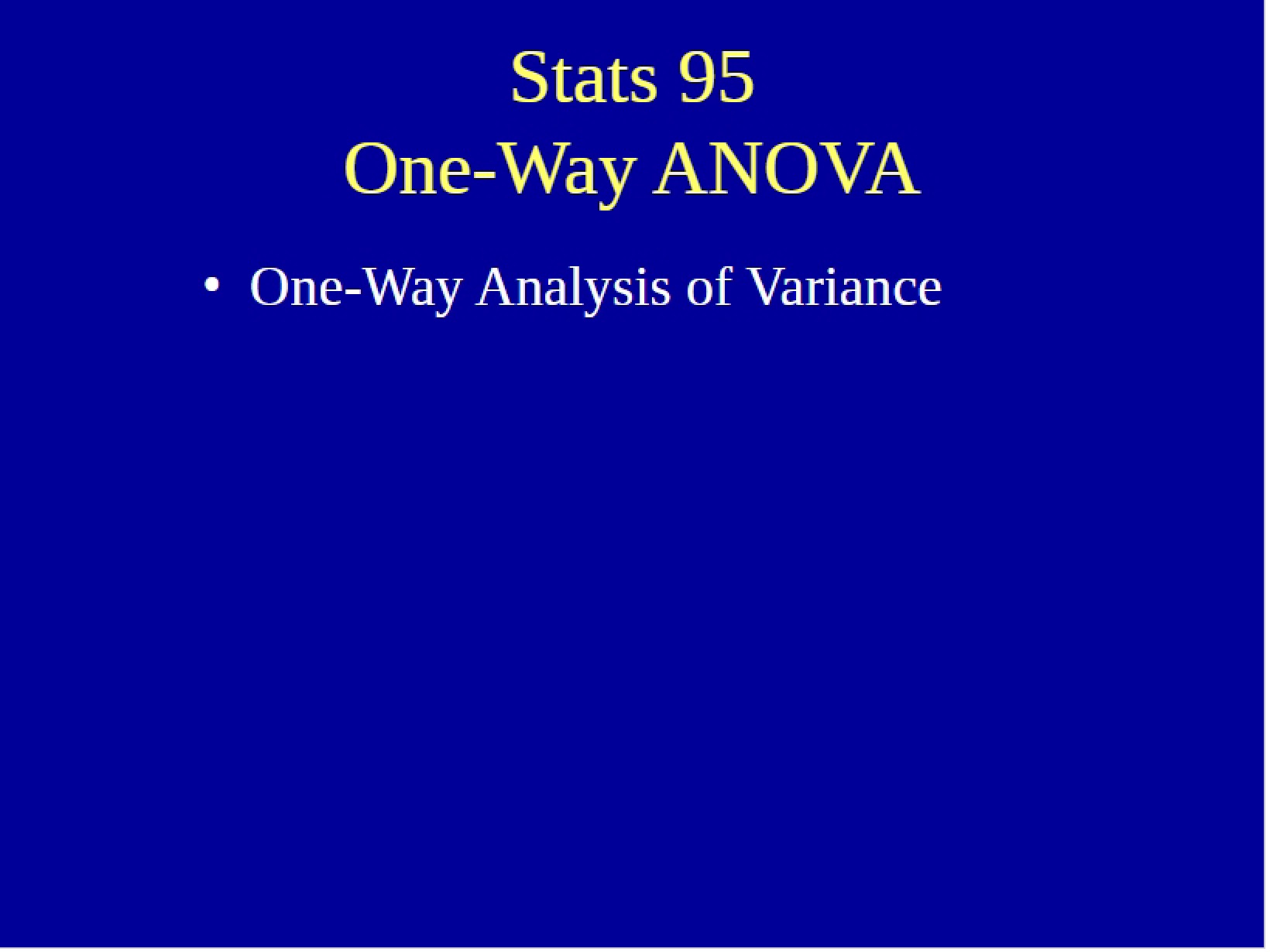 One-Way ANOVA Part 2