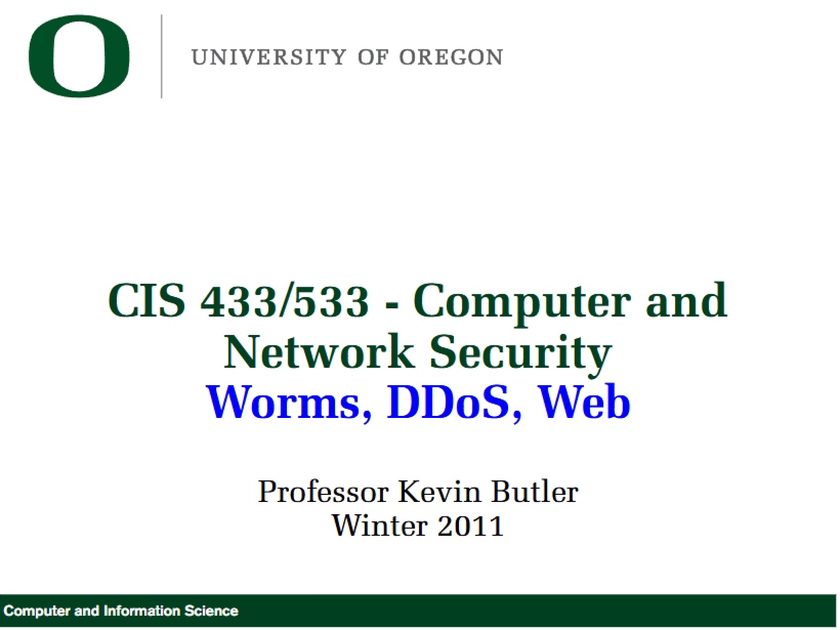 Web Threats DDoS and Worms