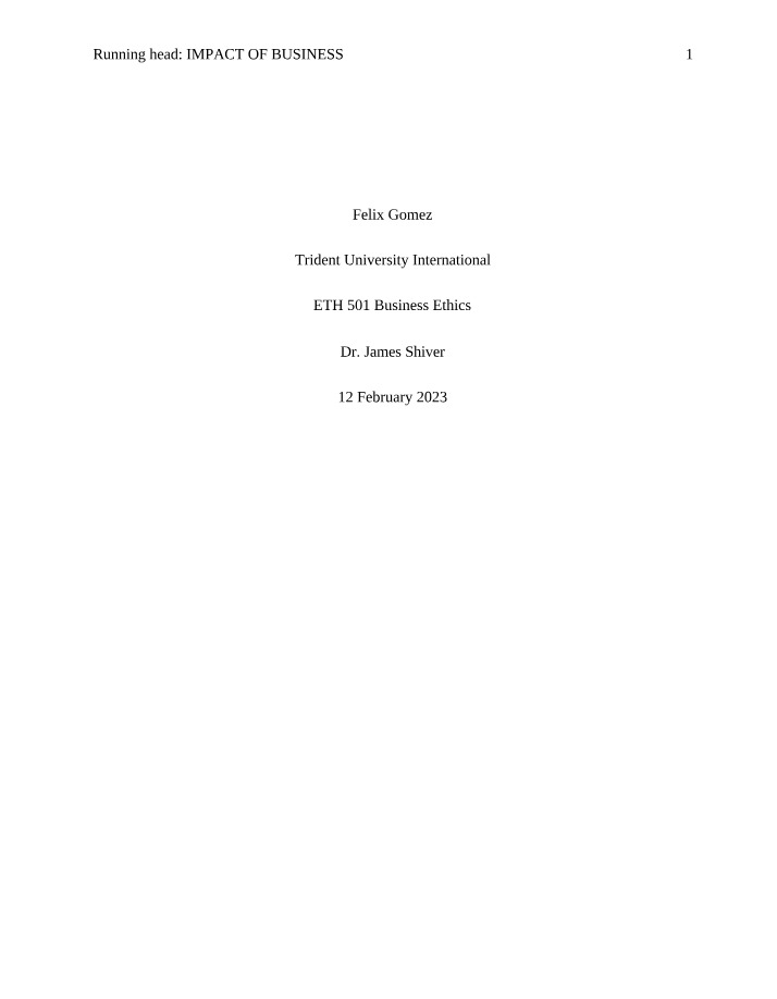 The Impact of Business Ethics - The Wells Fargo Scandal