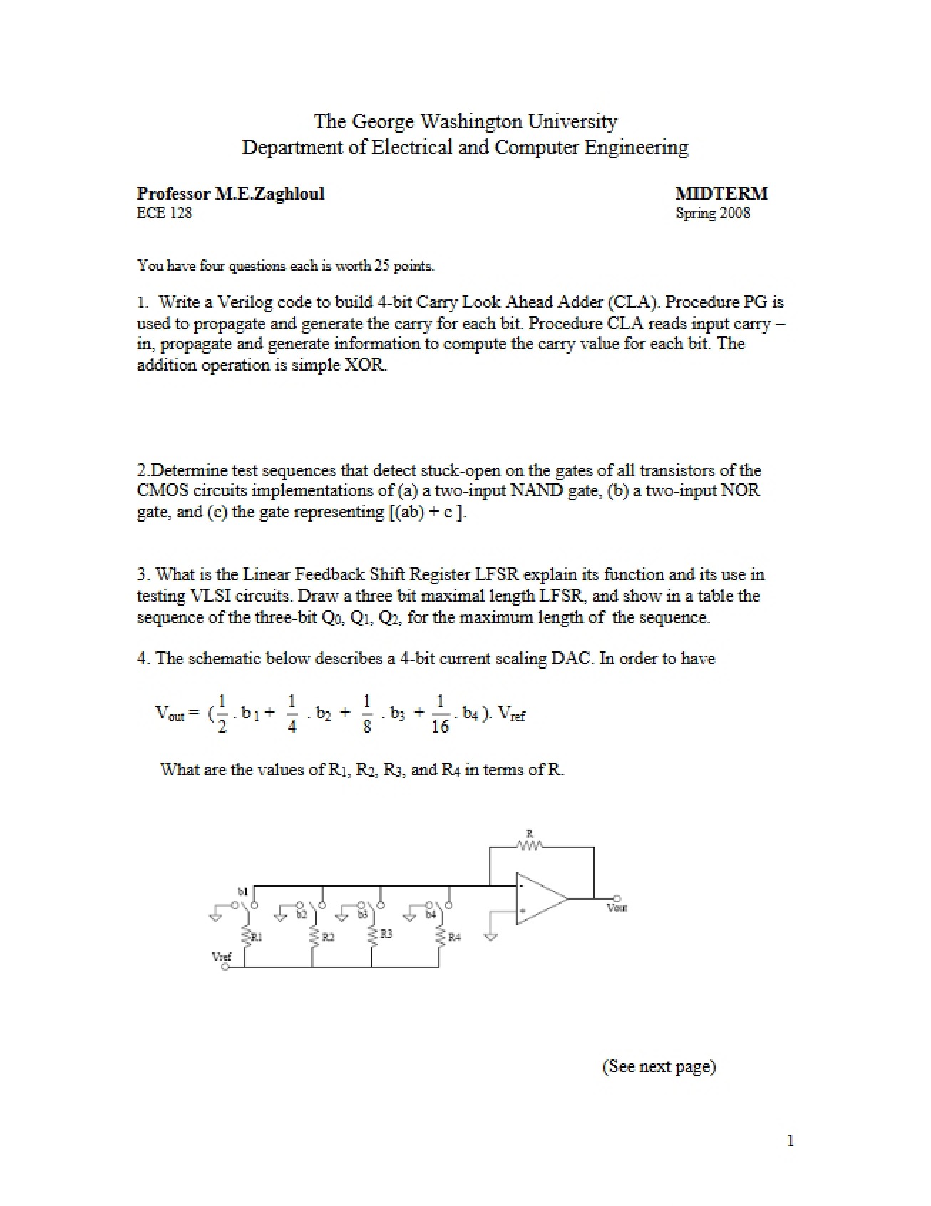 Midterm - ASIC Design and Testing of VLSI Circuits