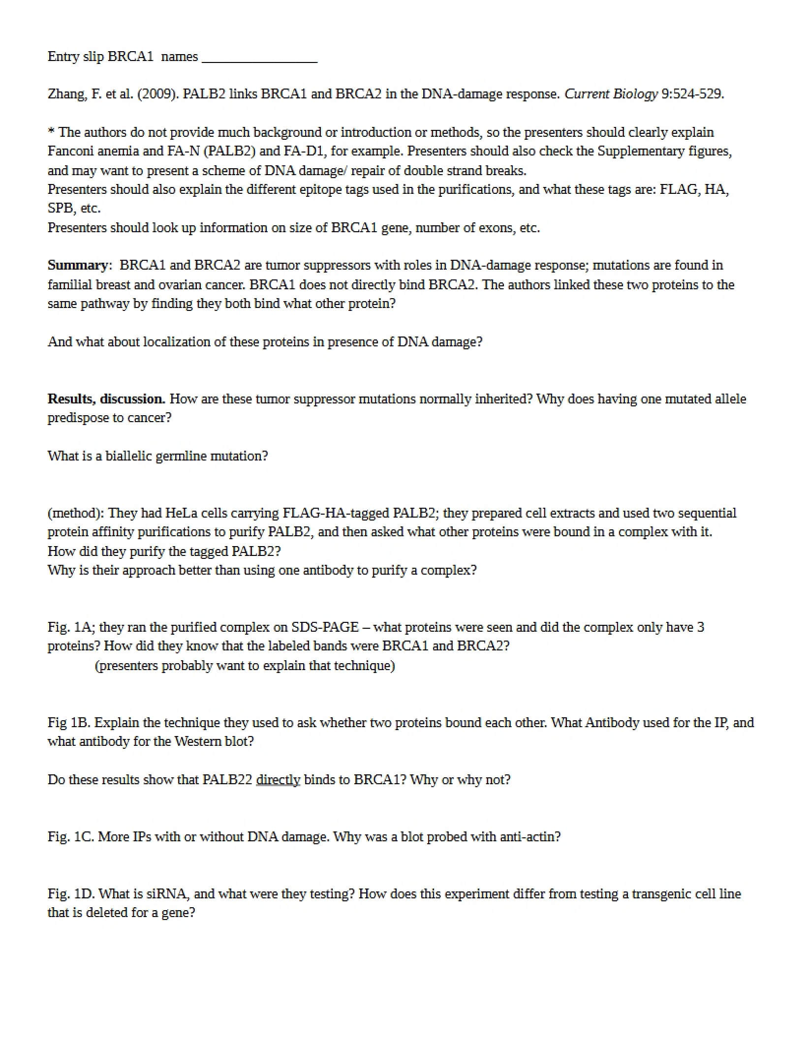 Seminar Study Guide