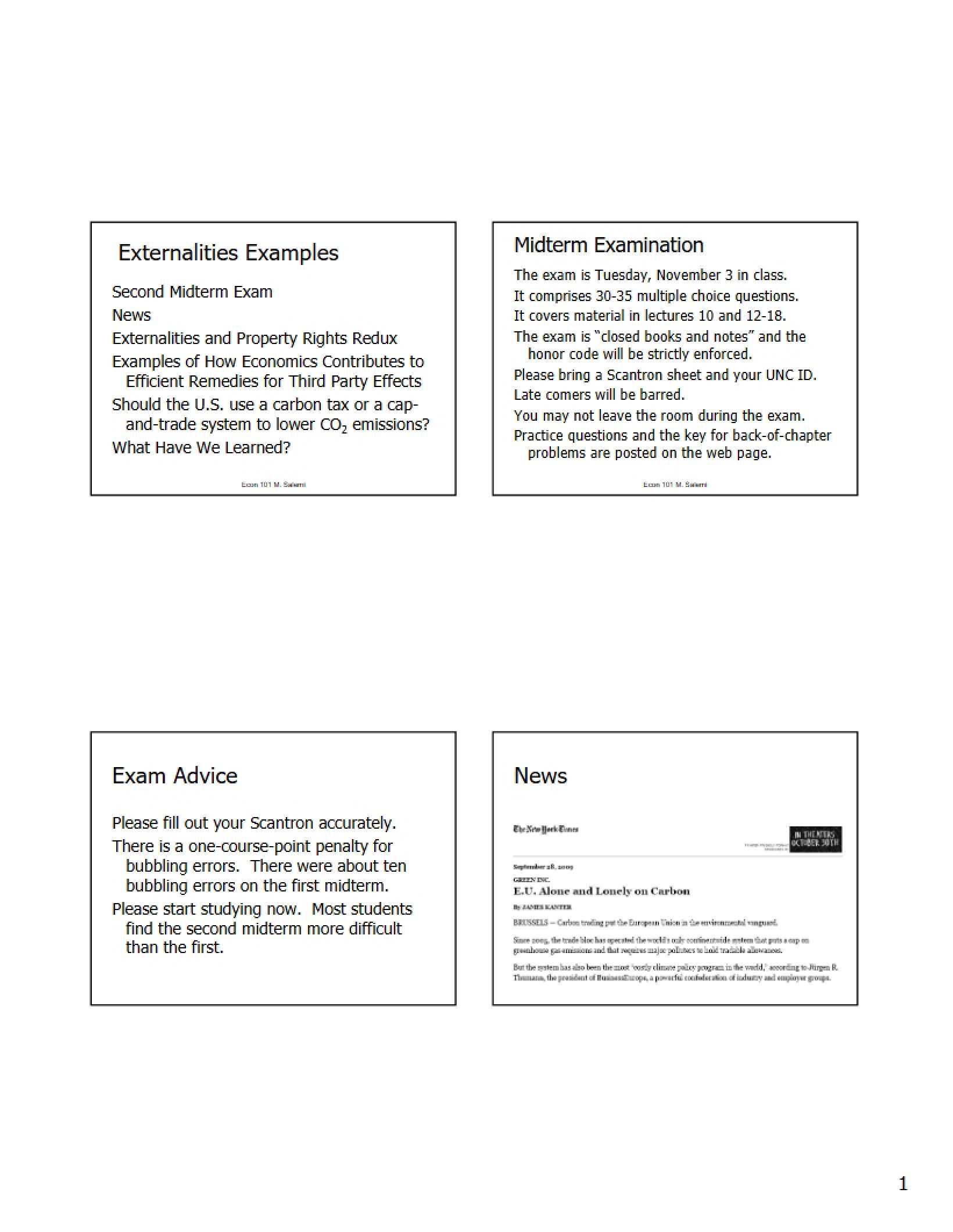 Examples of Externalities