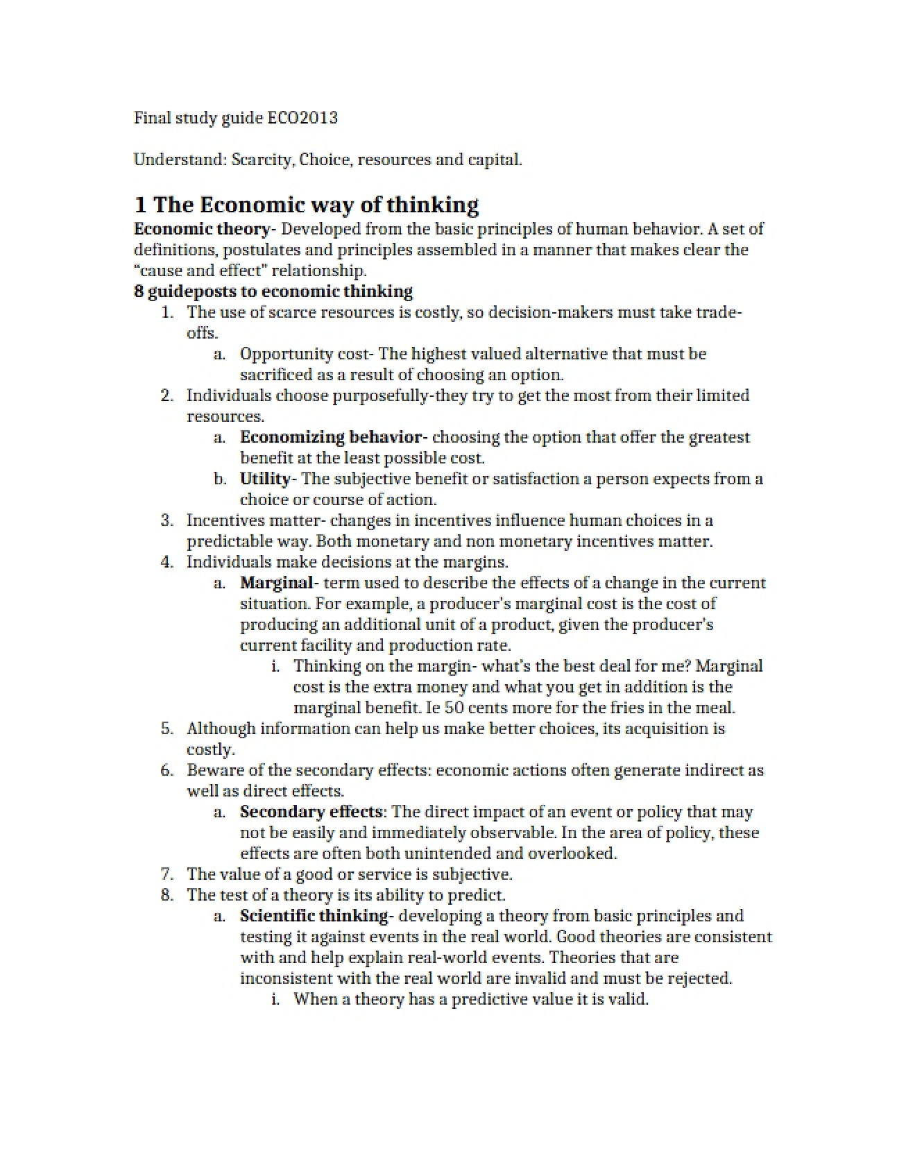 How to Think from an Economic Perspective