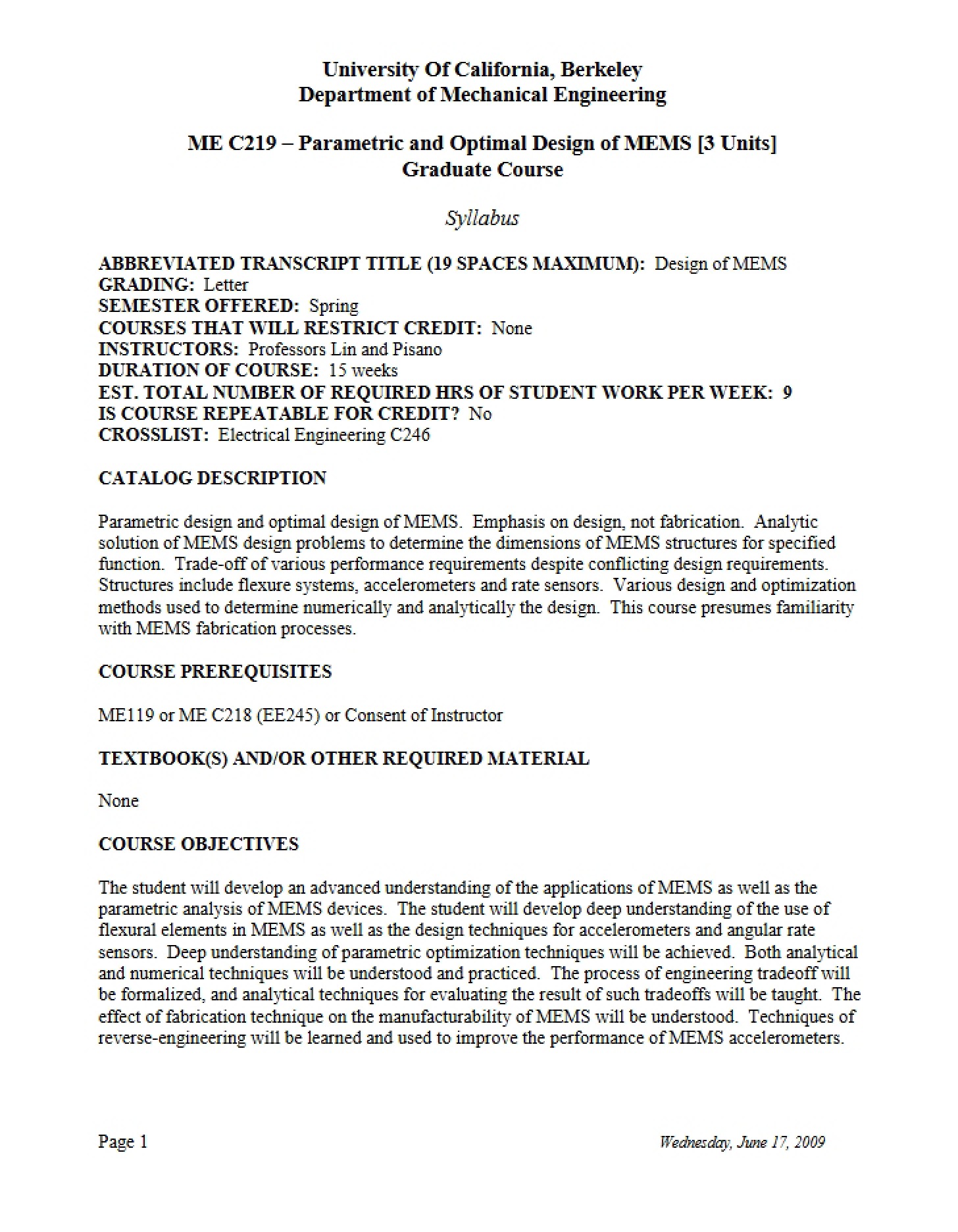 Syllabus Overview