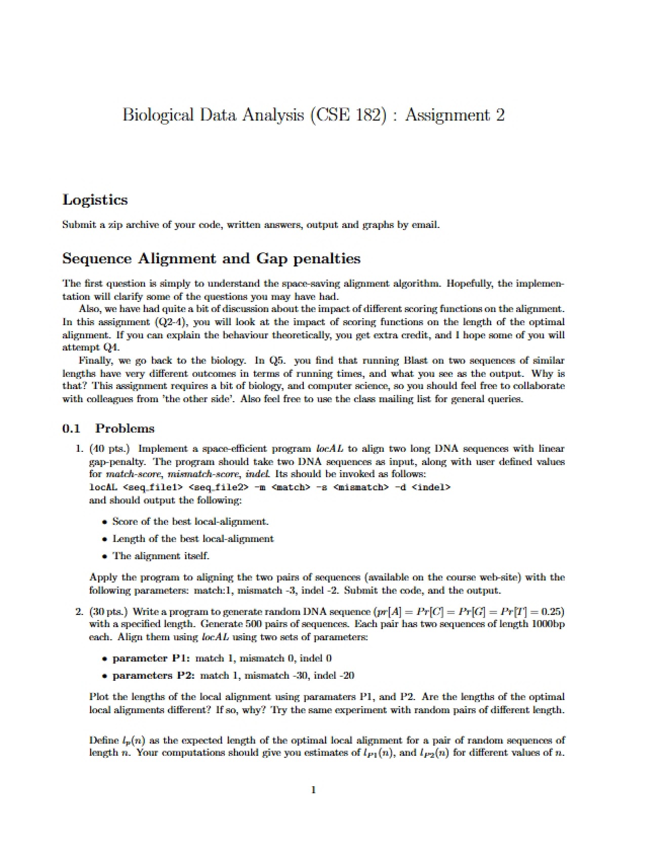 Second Biological Database Homework