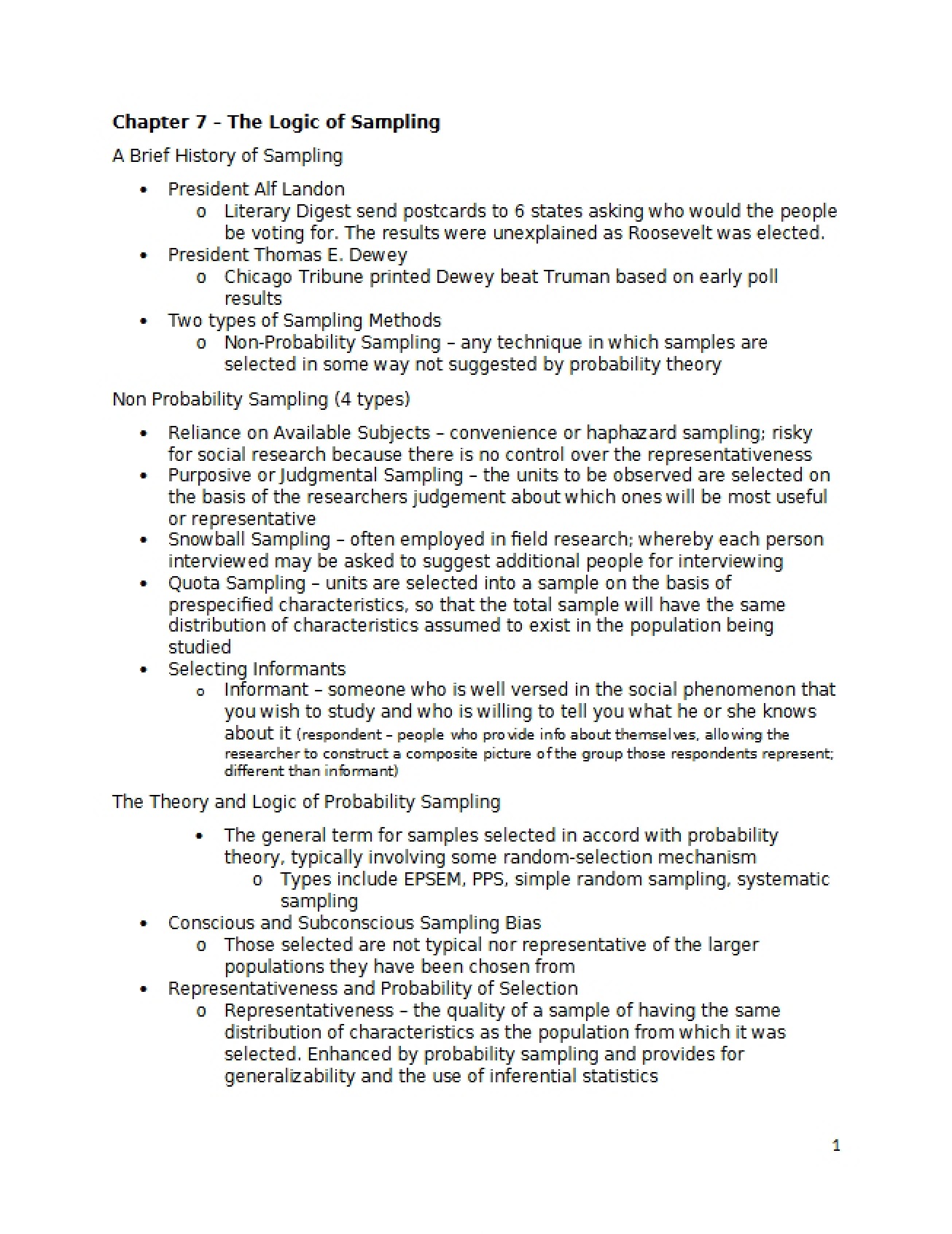 Sampling Logic (Chapter Seven)