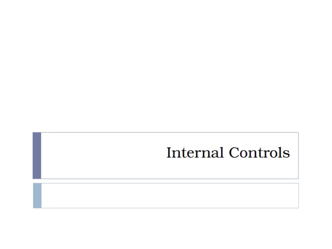 Controls Internal