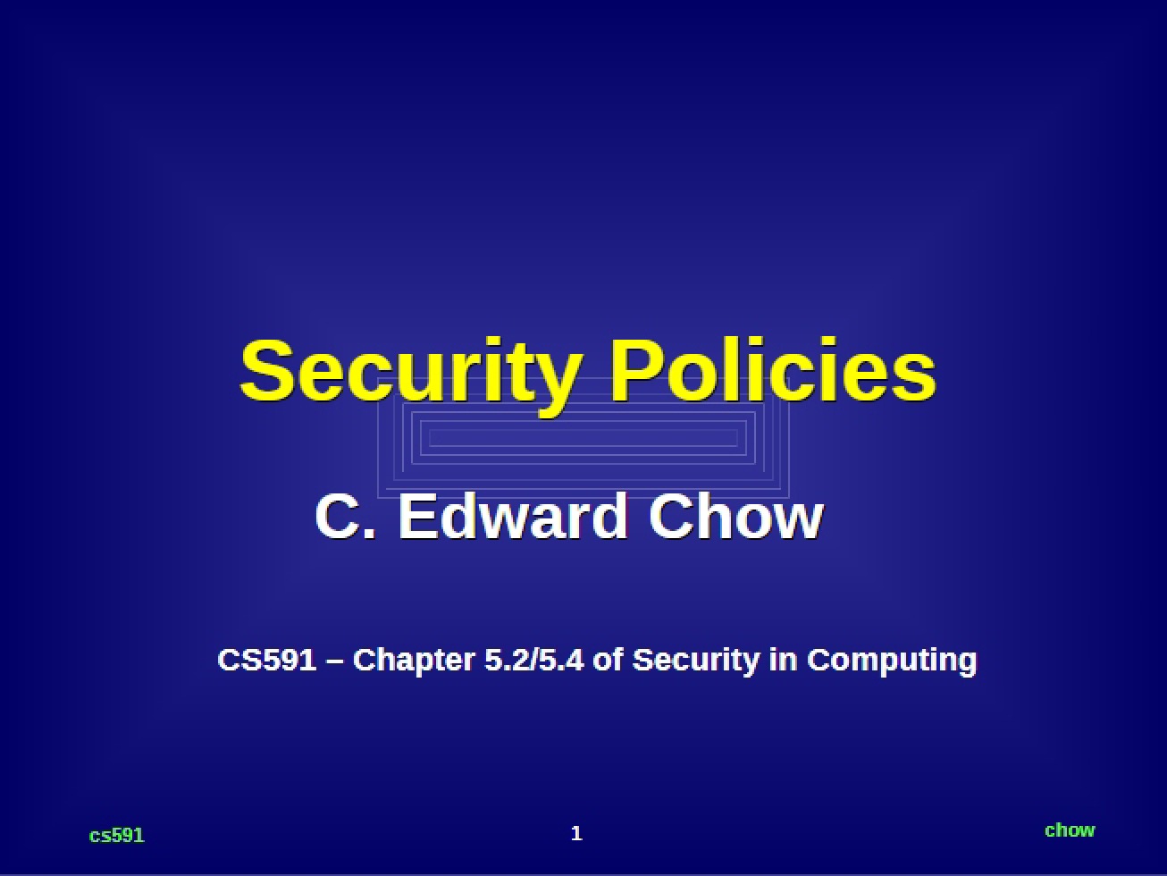Introduction to Security Policies