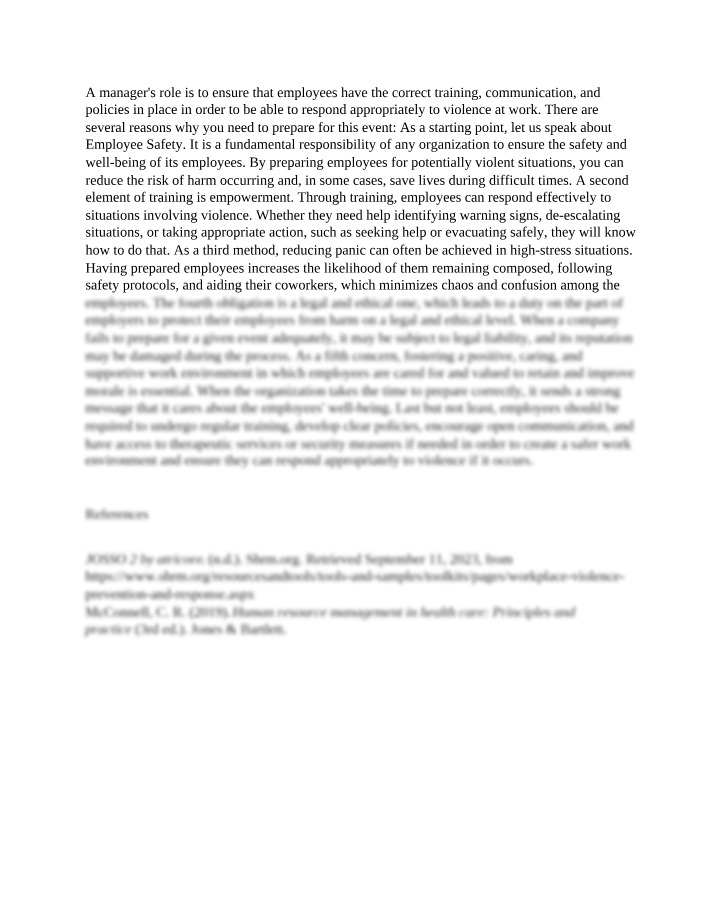 Workplace Violence - Empowering Employees to Respond