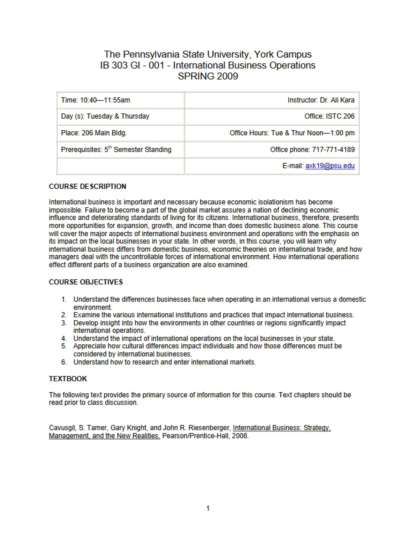 Operations in International Business