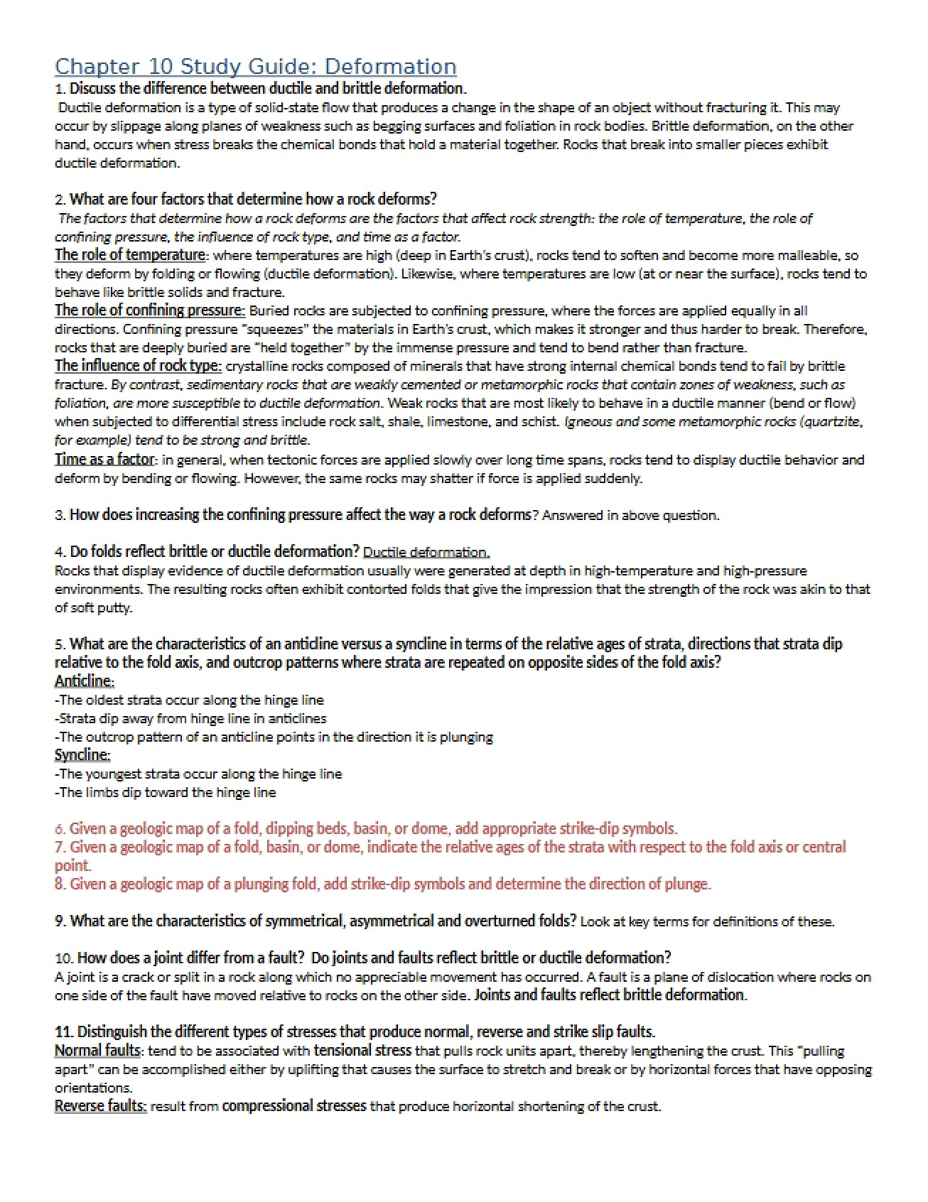 Study Guide for Chapter Ten