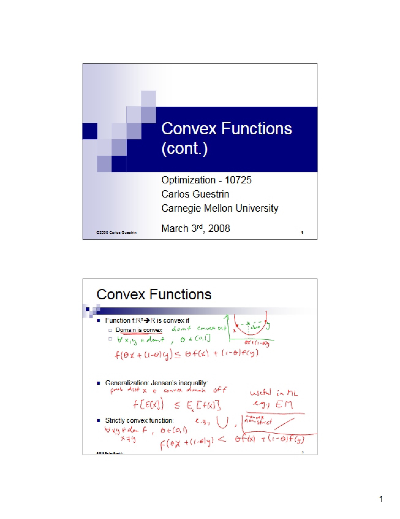 Convex Functions Two