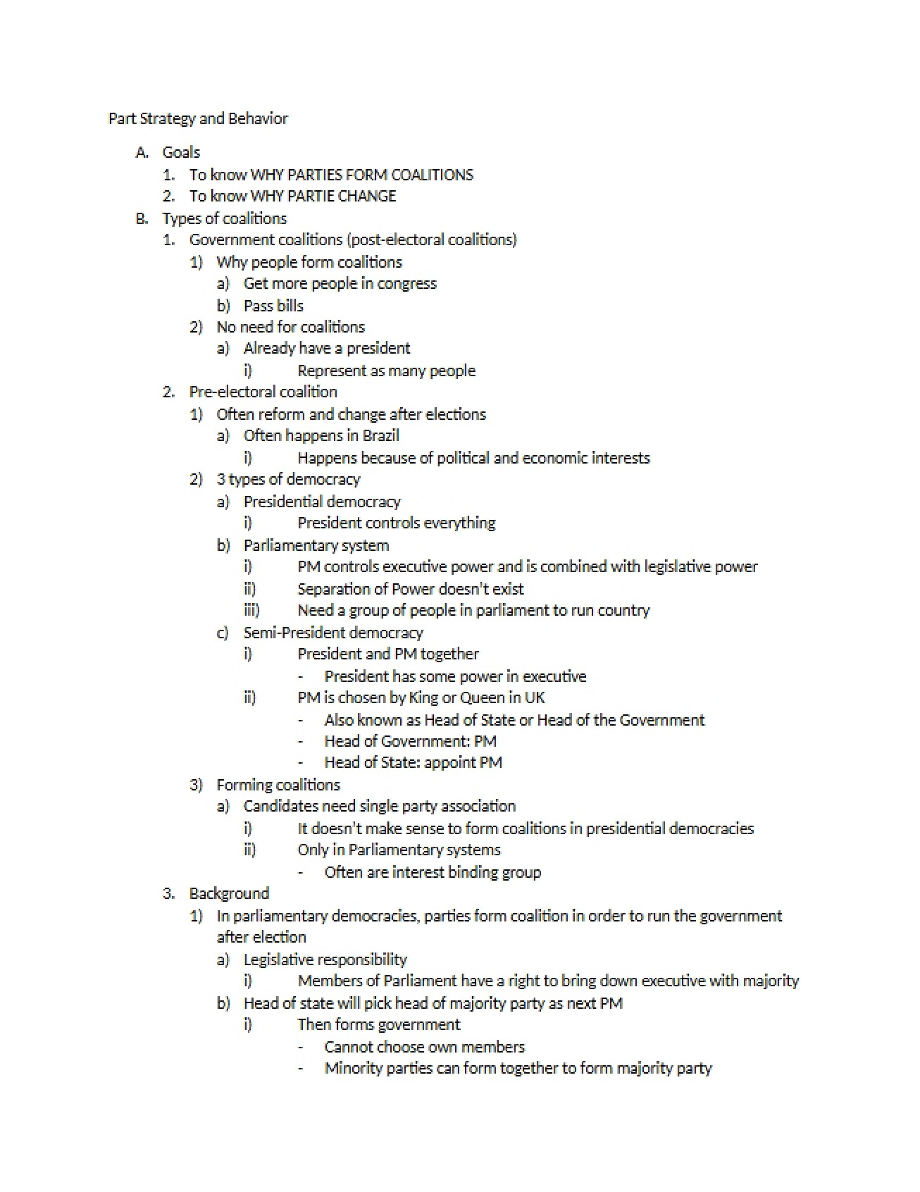 Examination of Strategy and Behavior in American History