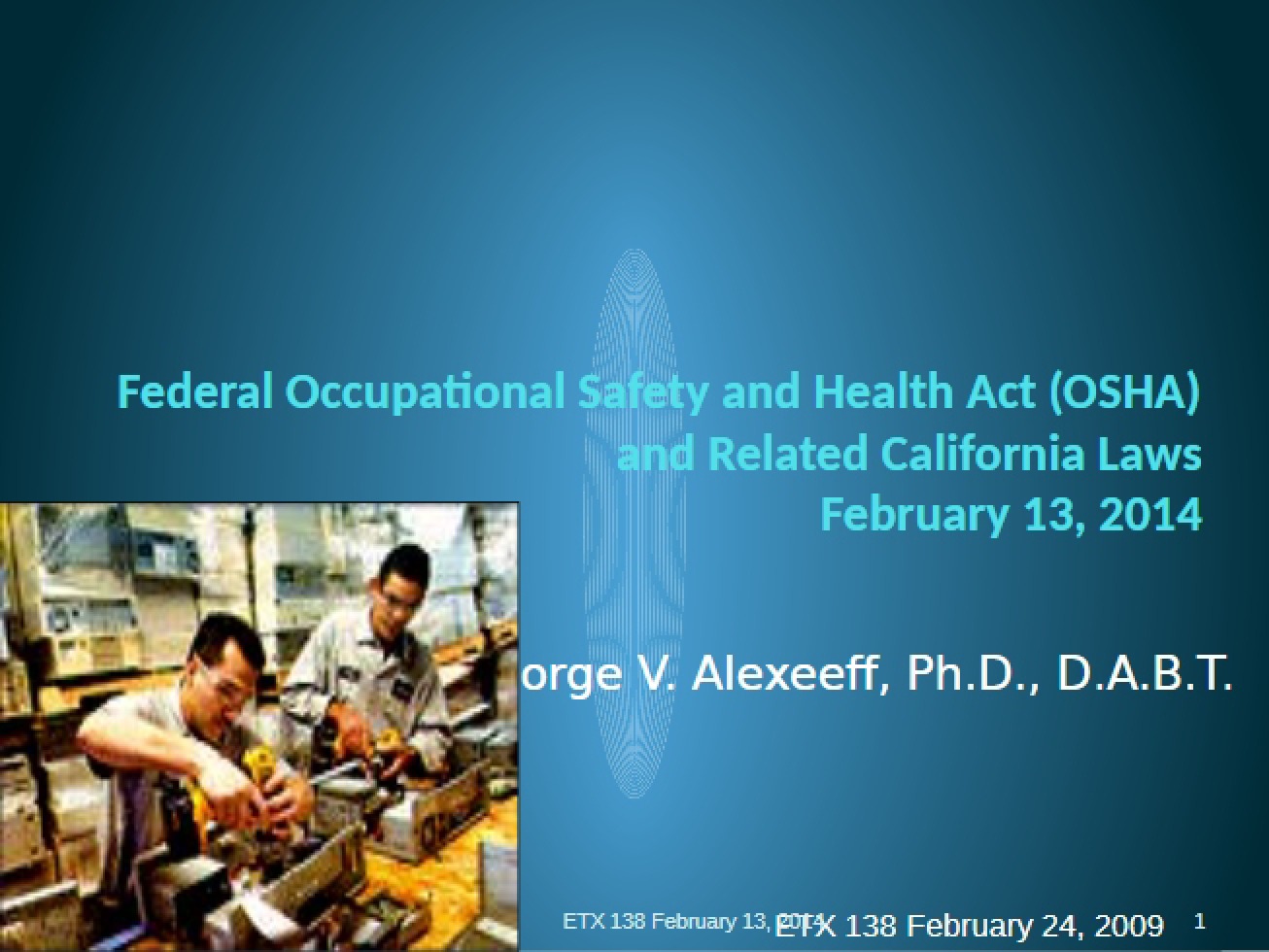 Overview of OSHA (2014)