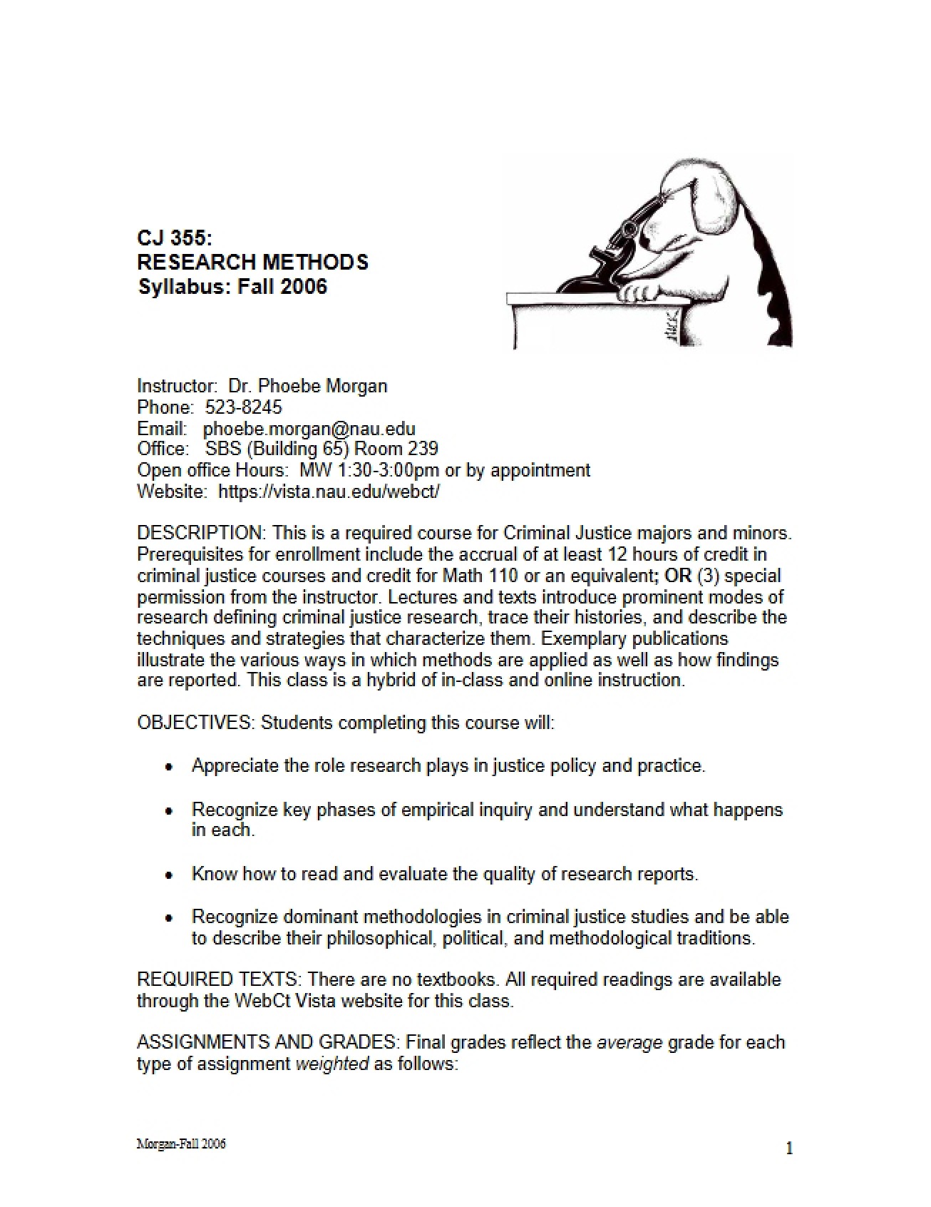 Syllabus Criminology Research Methods