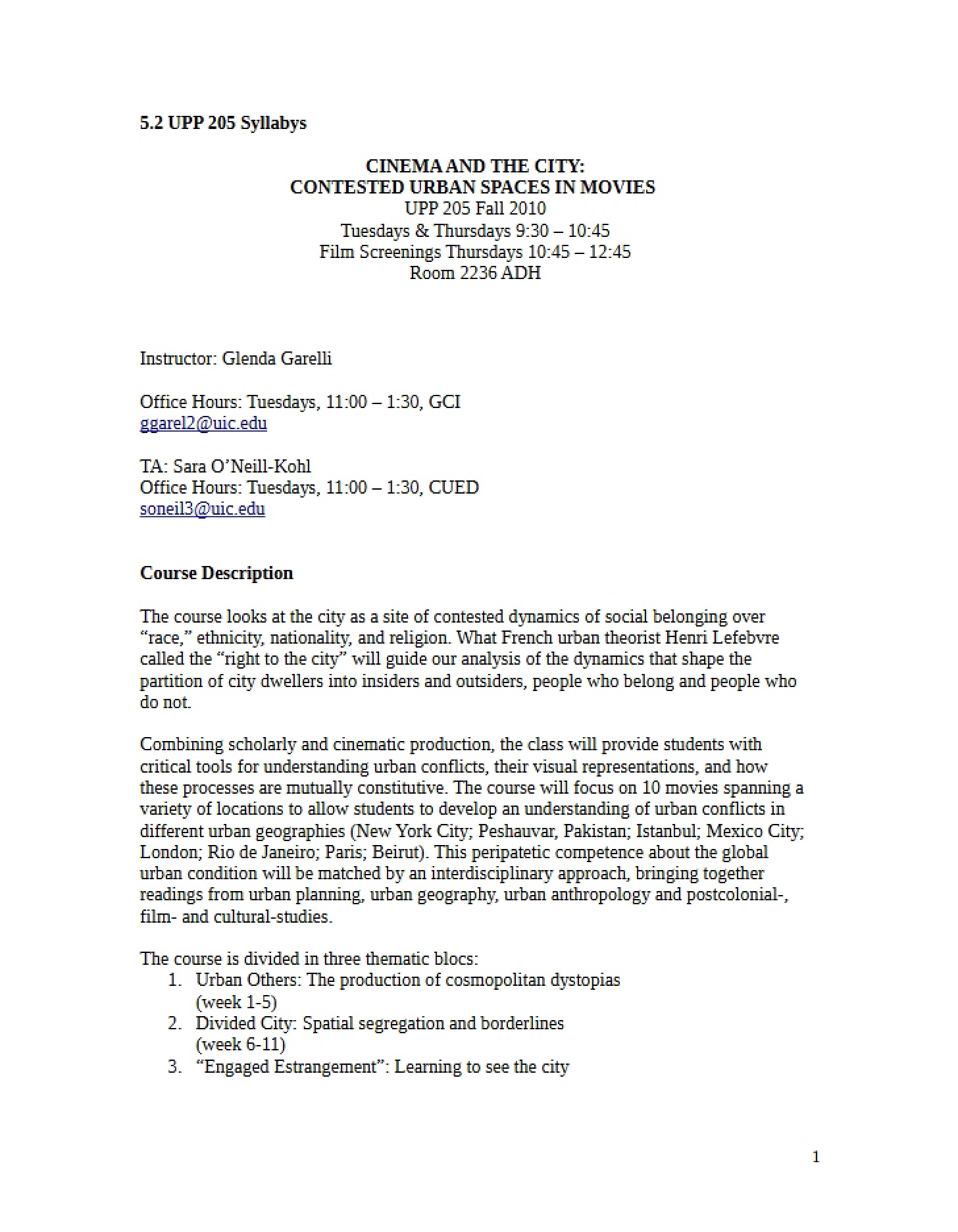 Academic Course Syllabus