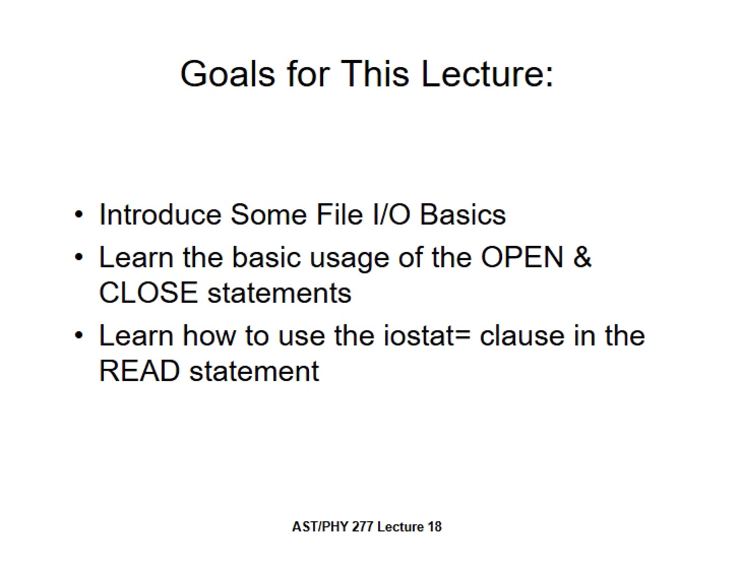 Structure of ASCII Files