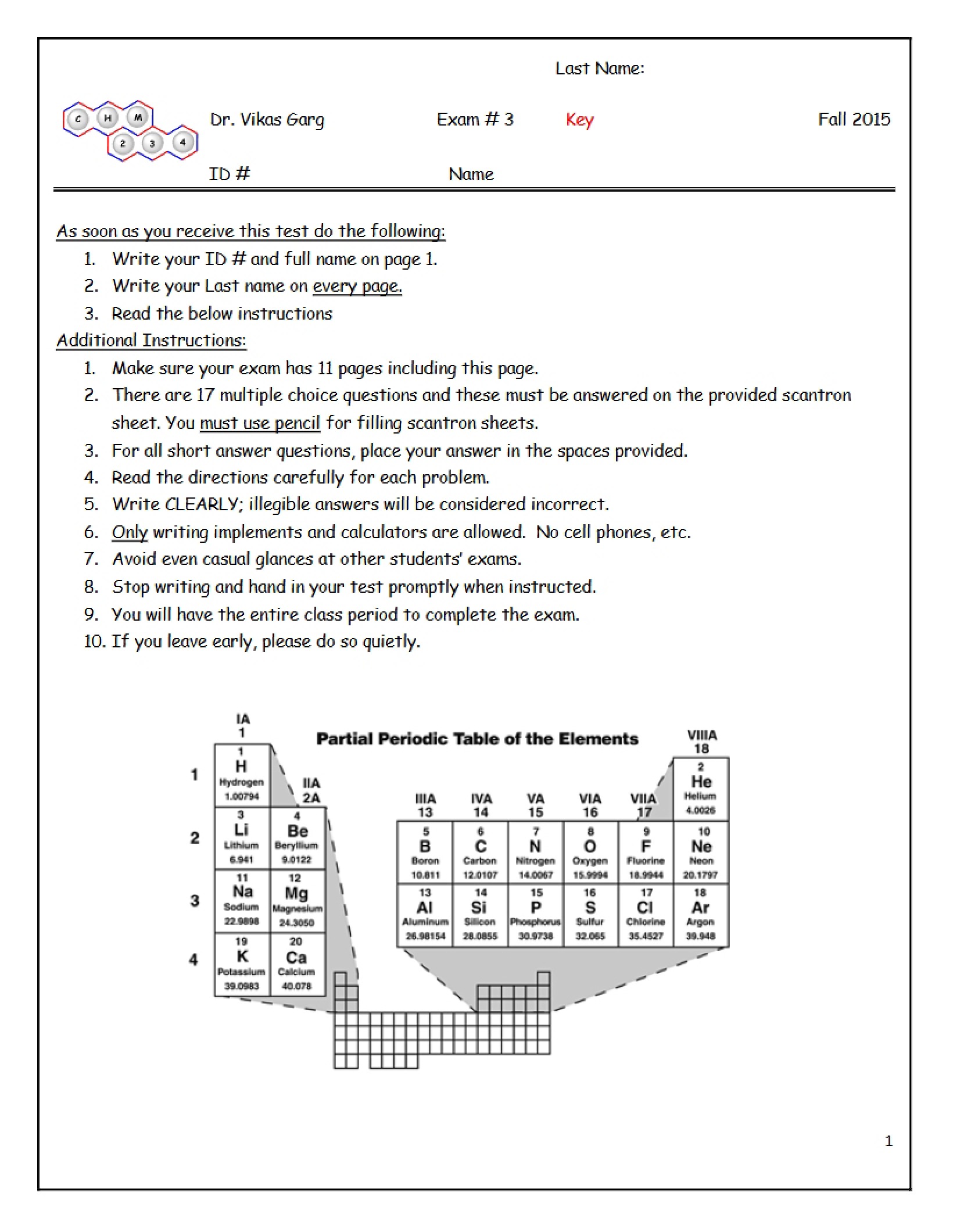 Third Exam