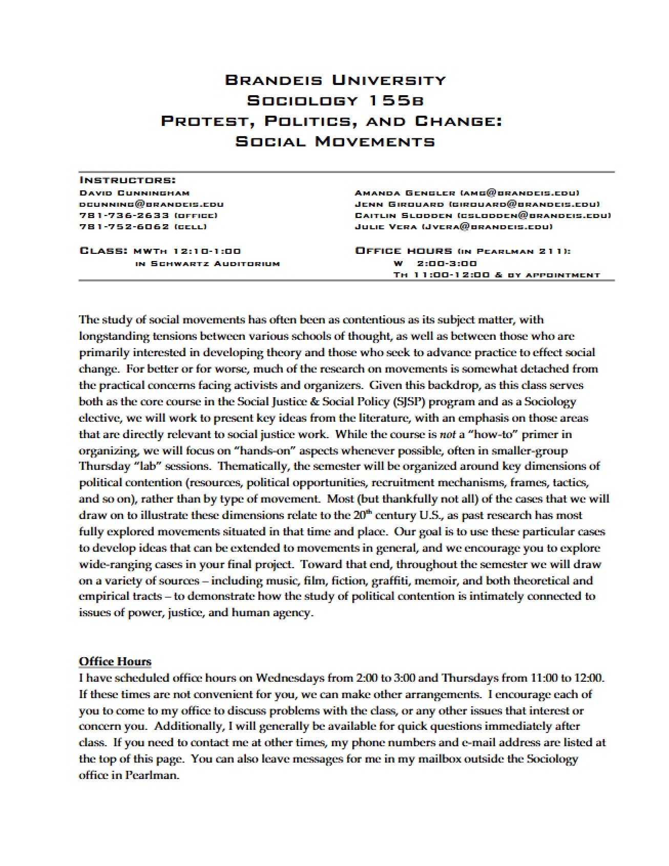 Social Movements Politics and Protest