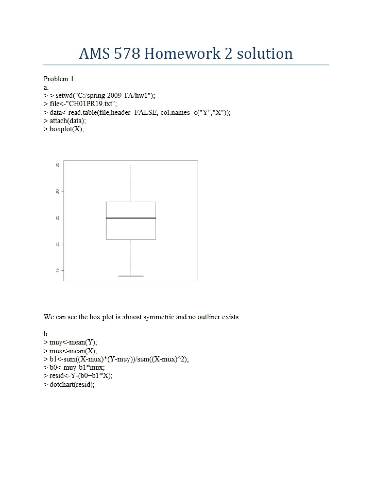 Solution to Homework 2
