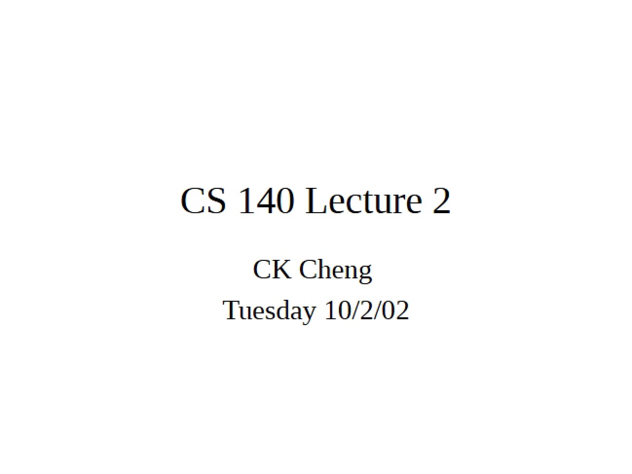 Digital Systems Component Lecture