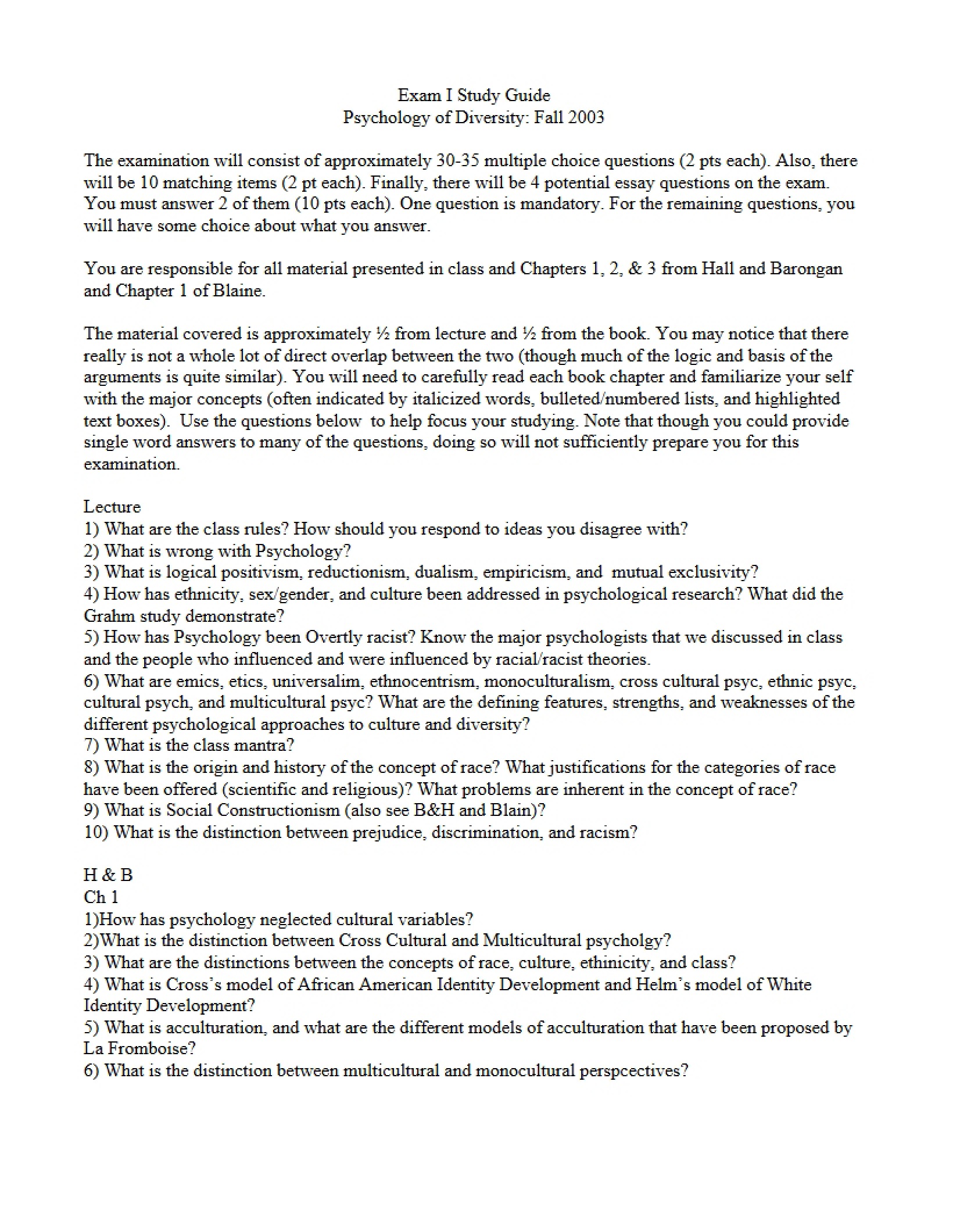 Diversity Psychology Guide