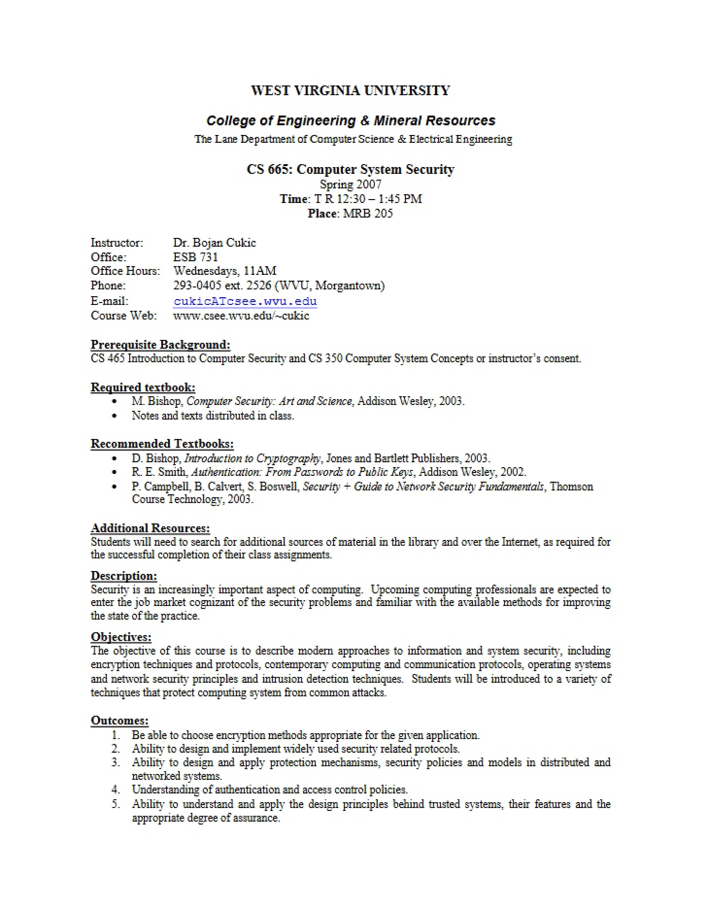 Course Syllabus