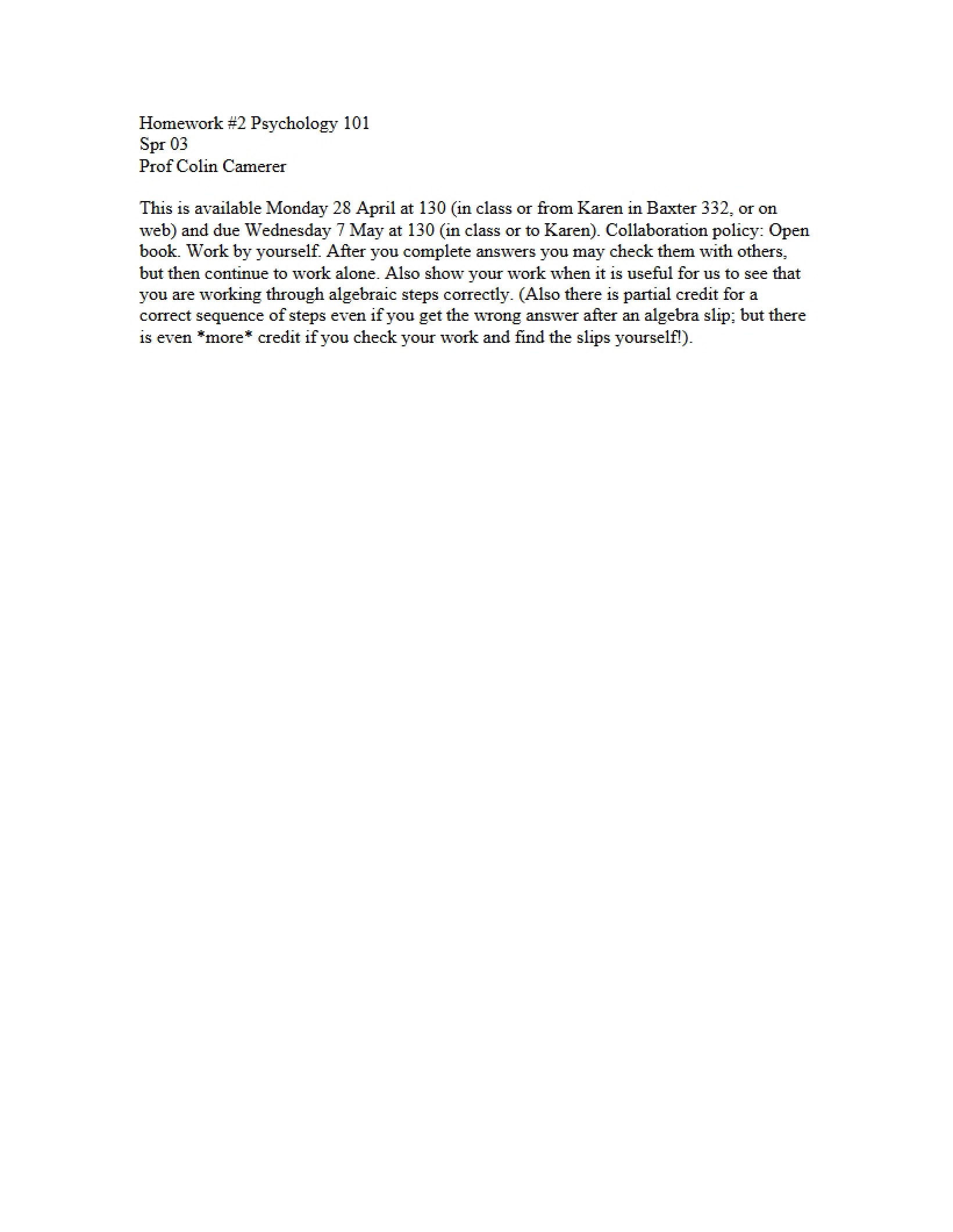 Psychology Assignment 2