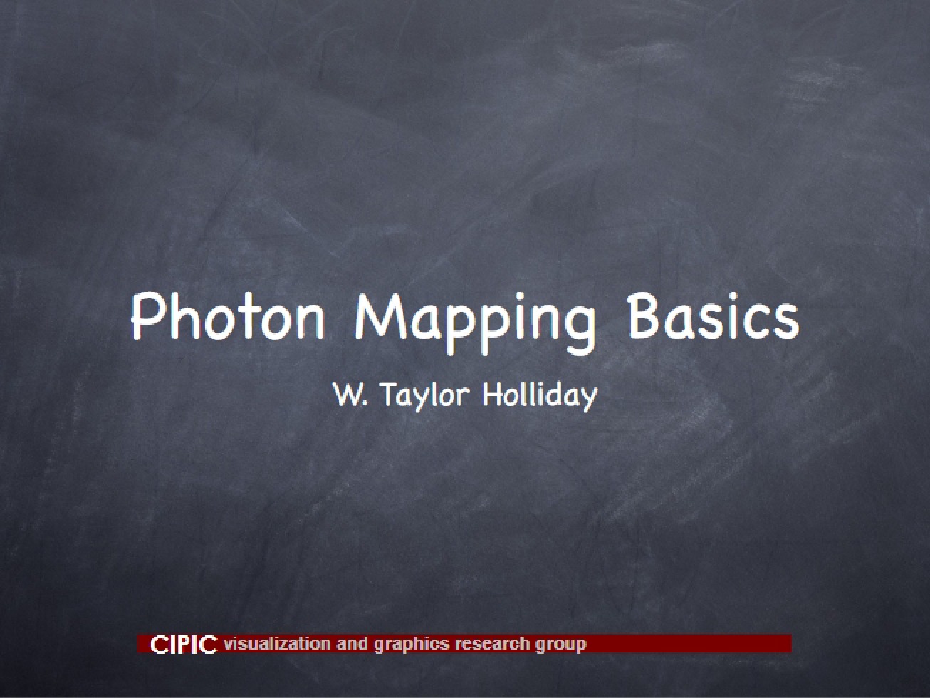 Basics of Photon Mapping