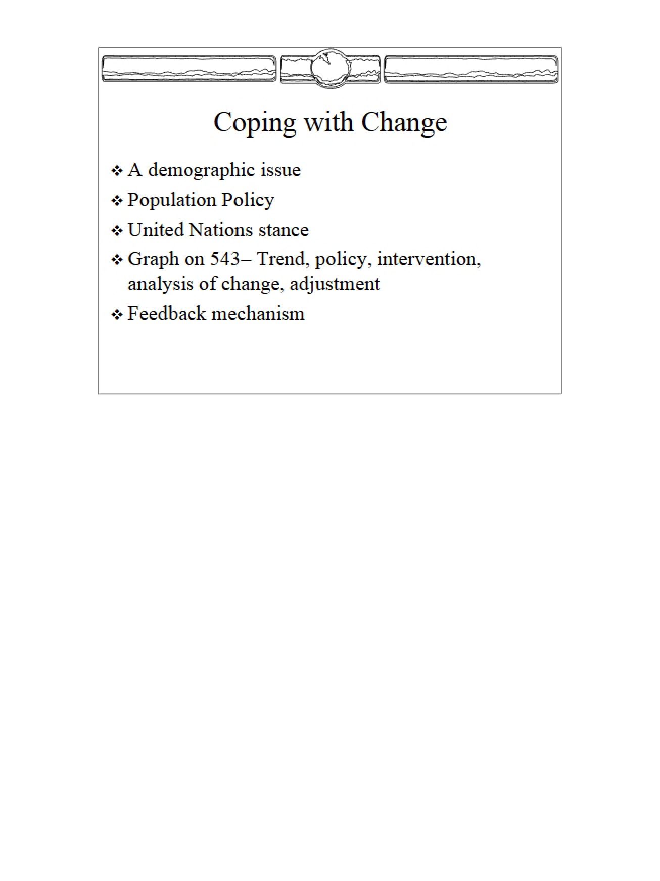 Adapting to Change