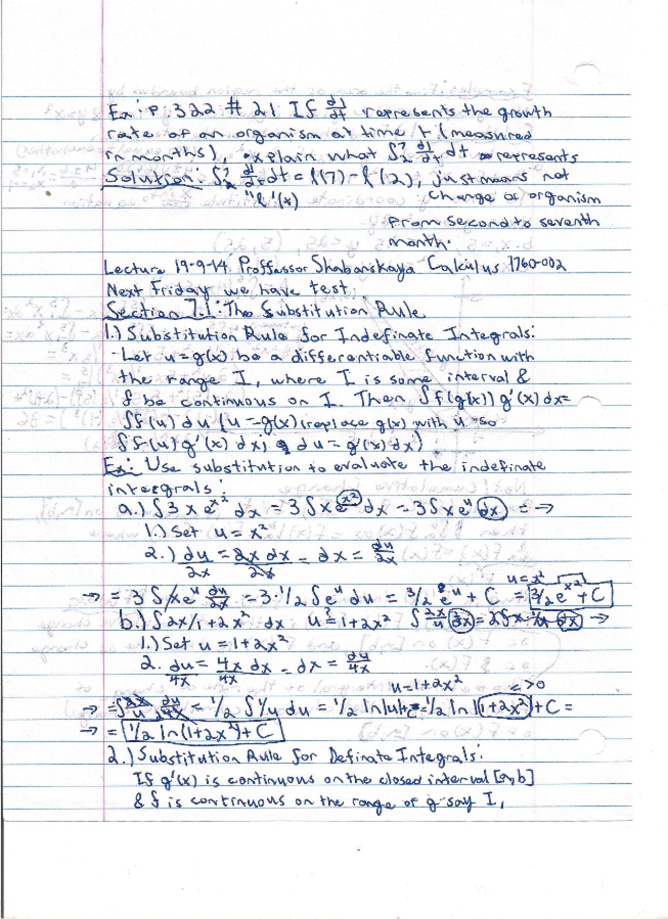 Calculus for Life Sciences II Study Guide