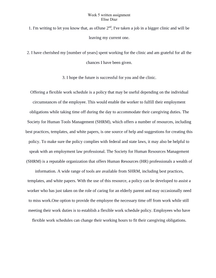 Written Assignment for Week 5