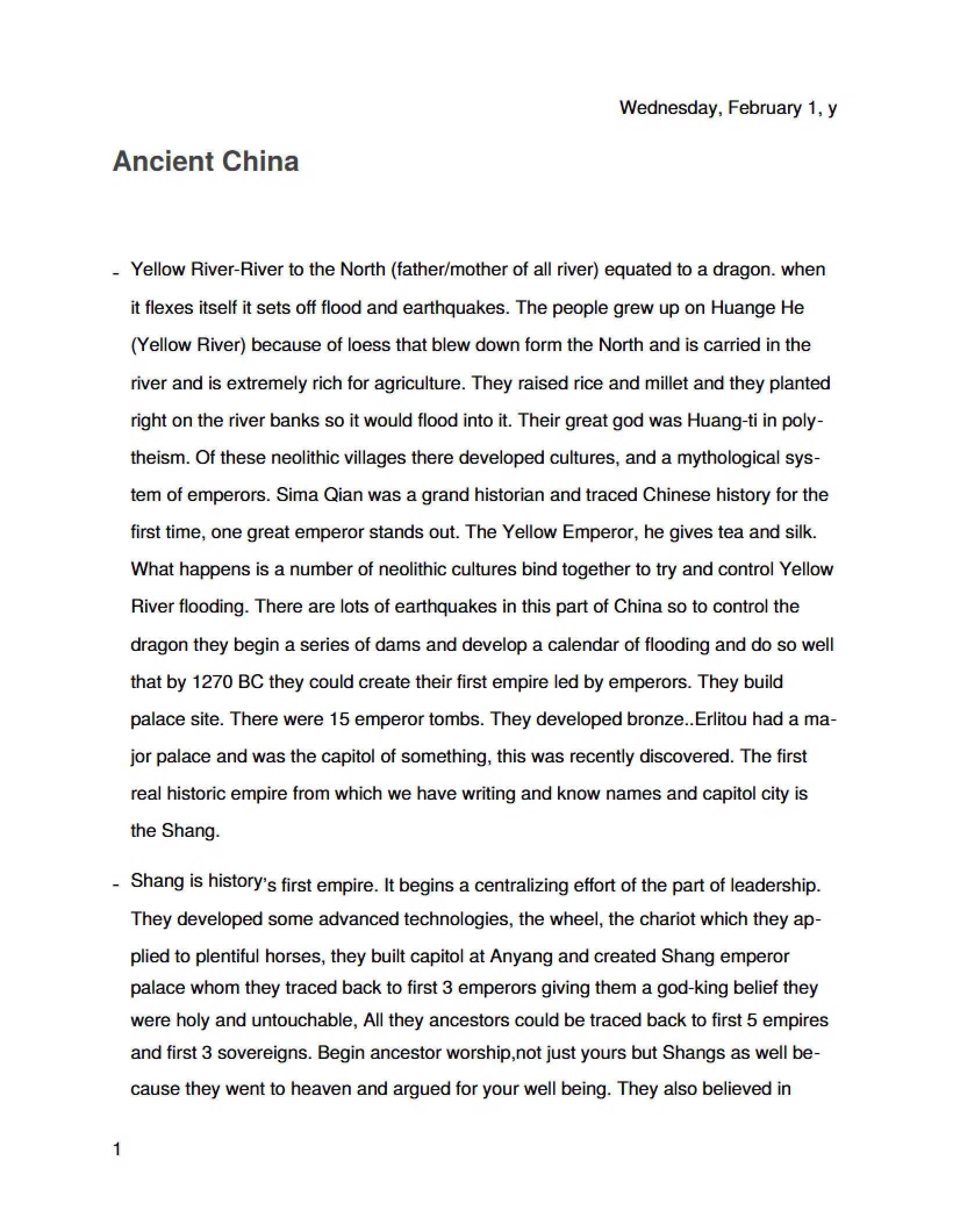 China in Ancient Times