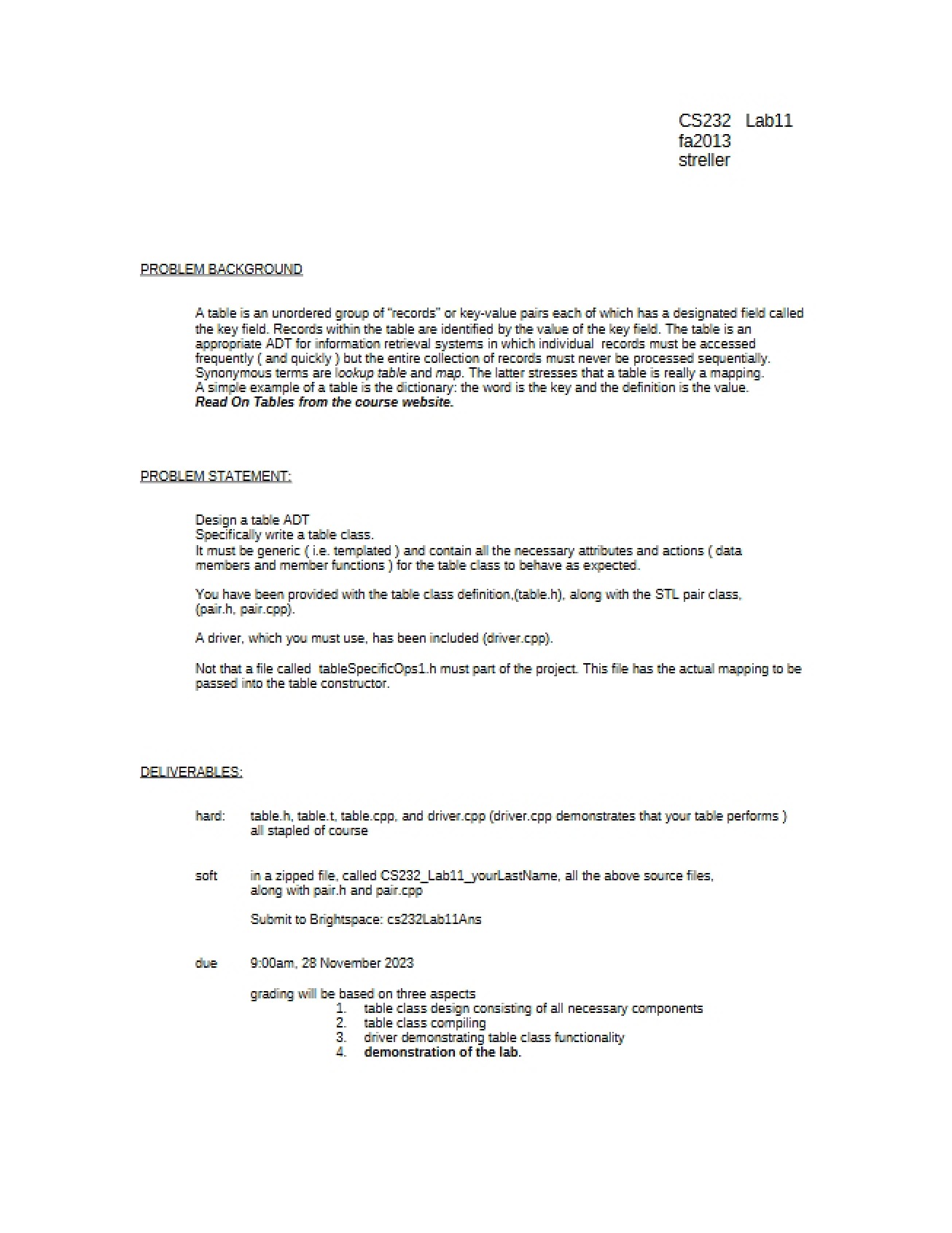 Advanced Data Structures Lab Eleven