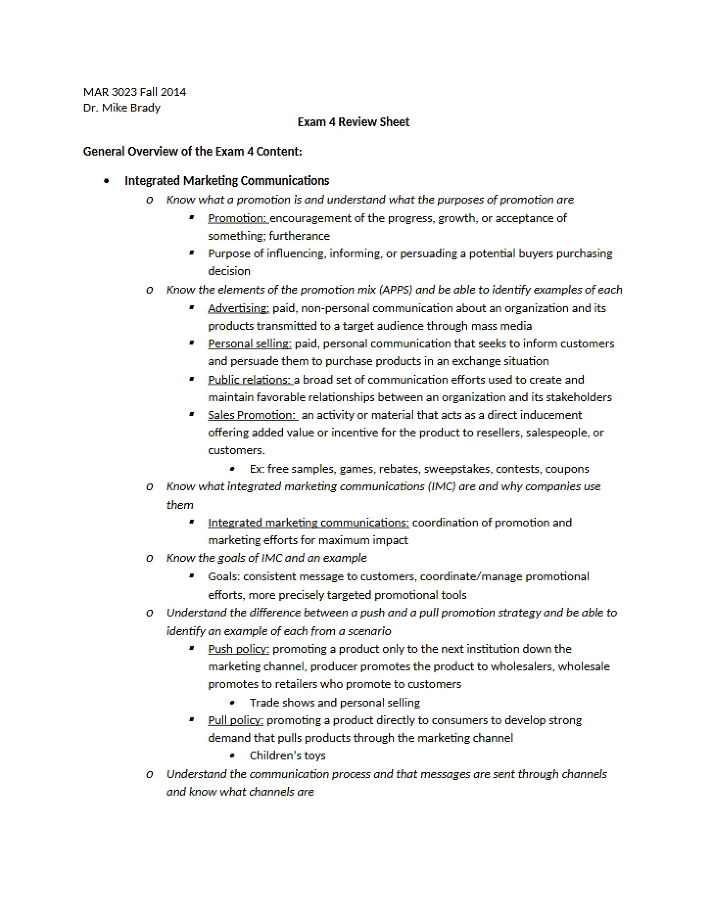 Integrated Marketing Communications Analysis