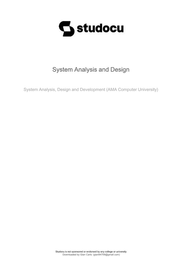 ART234 - System Analysis and Design