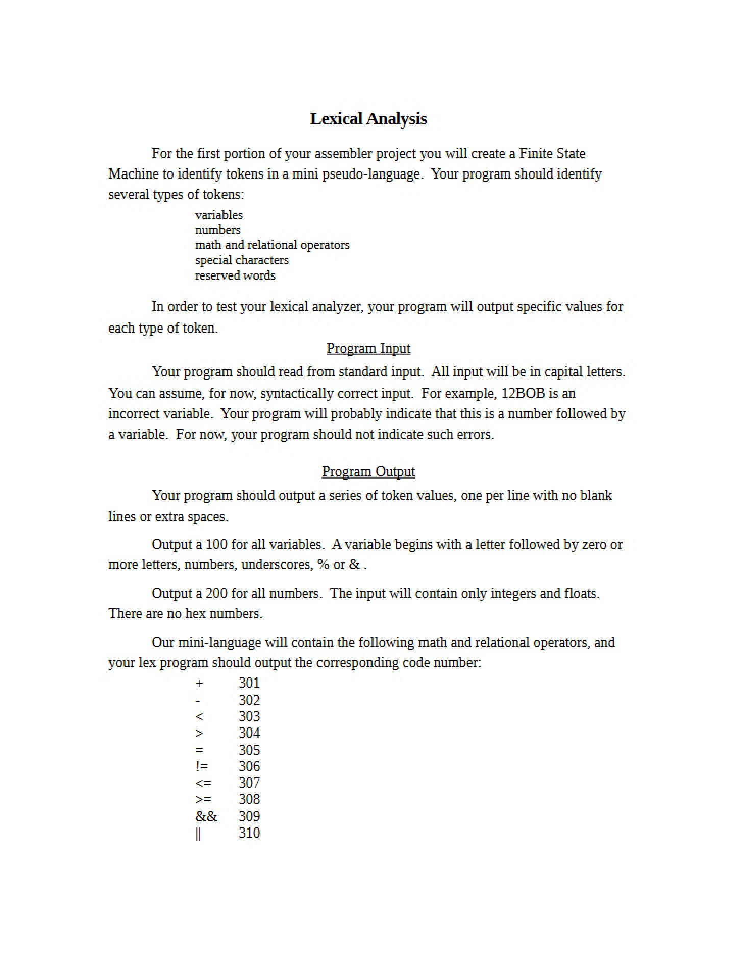 Analysis of Lexicon