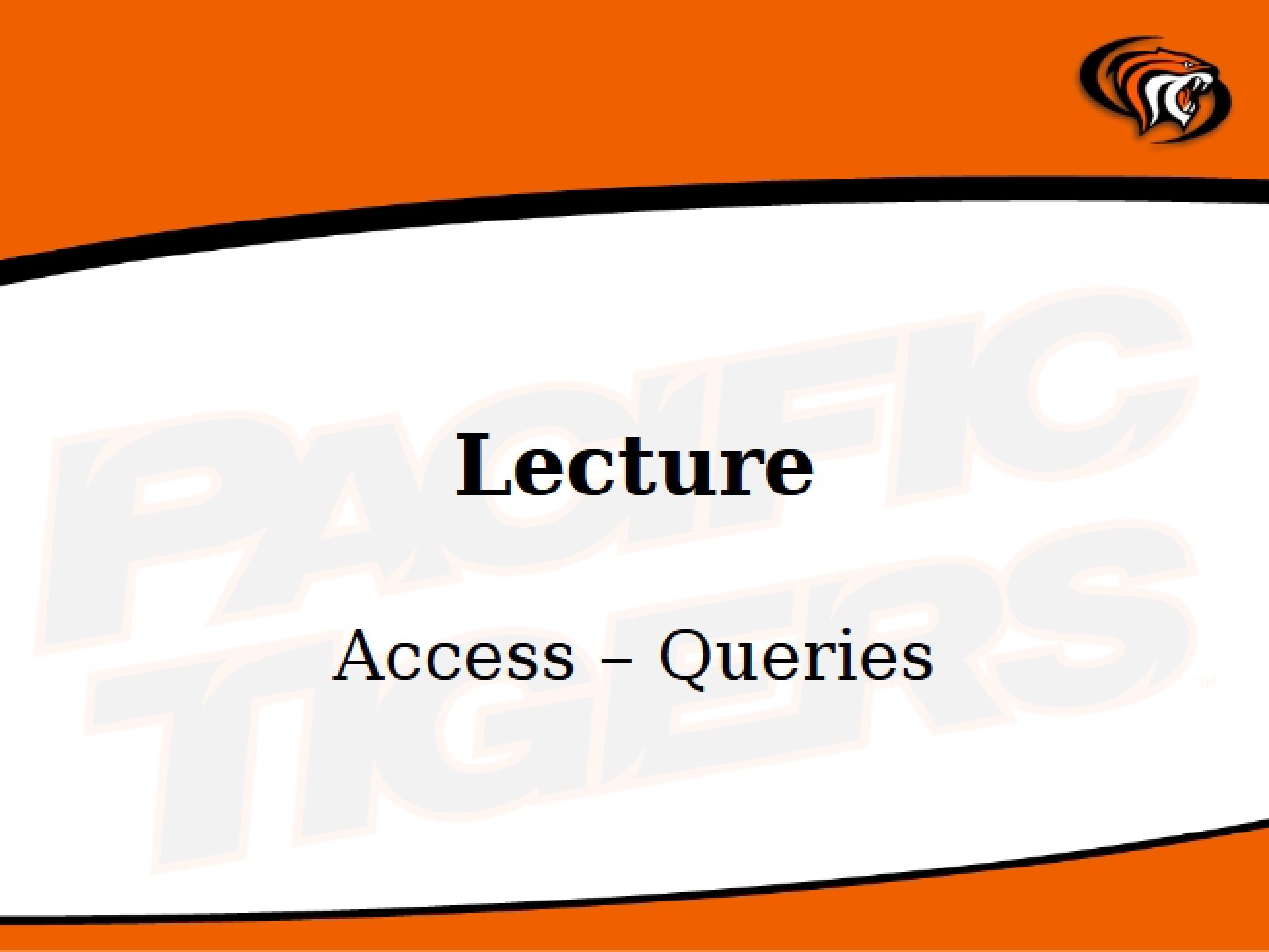 Queries in Access