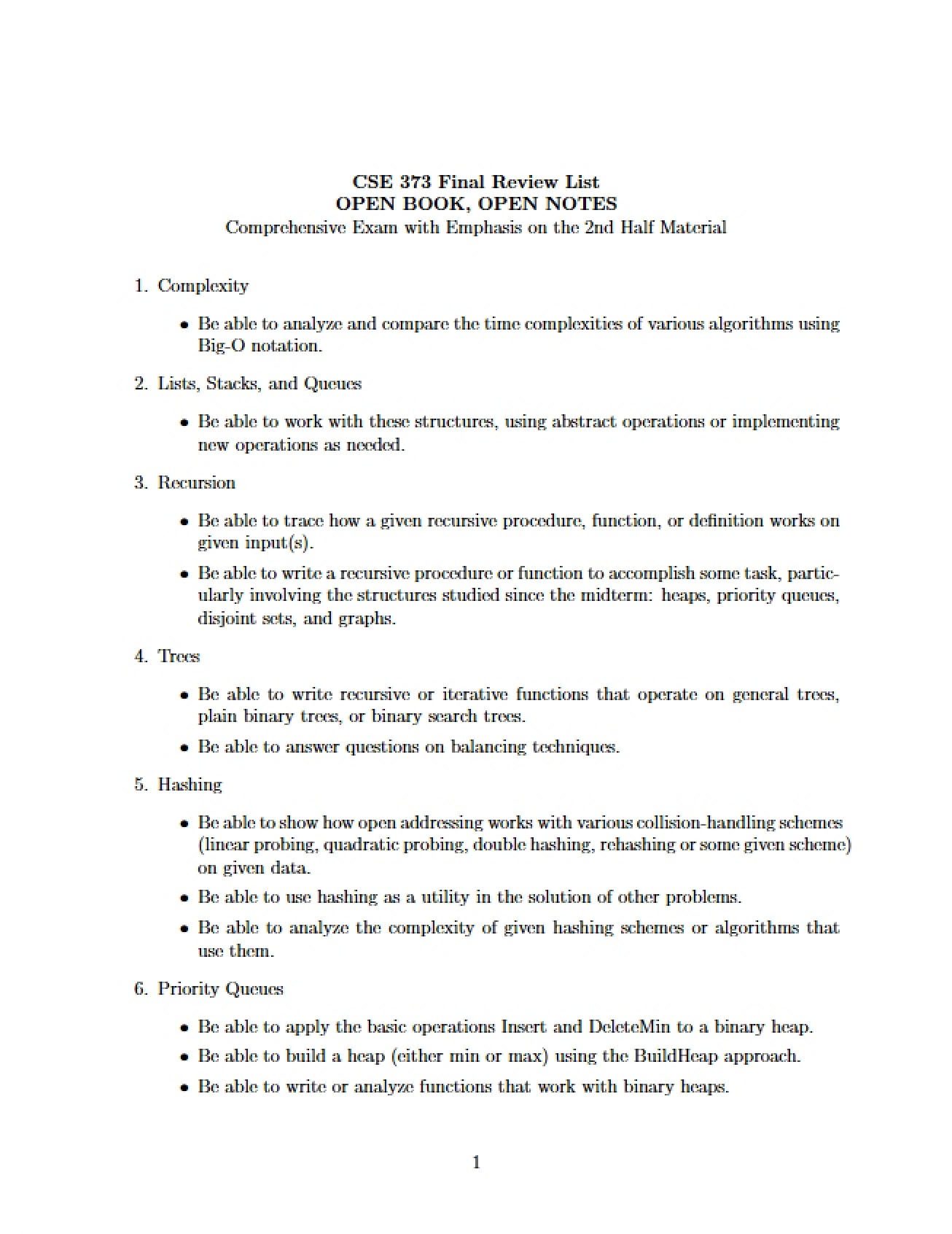 Classroom Notes