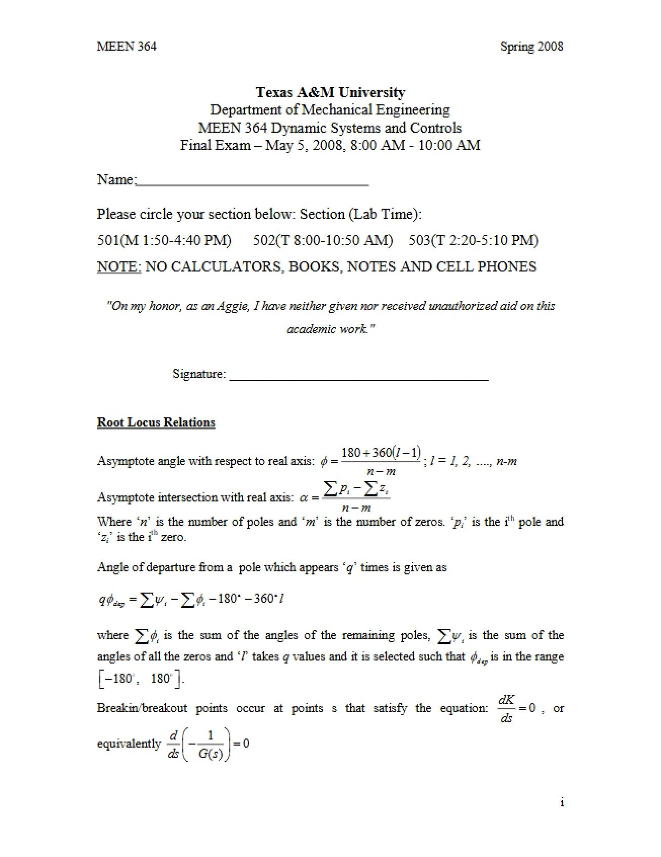 Spring 2008 Final Exam