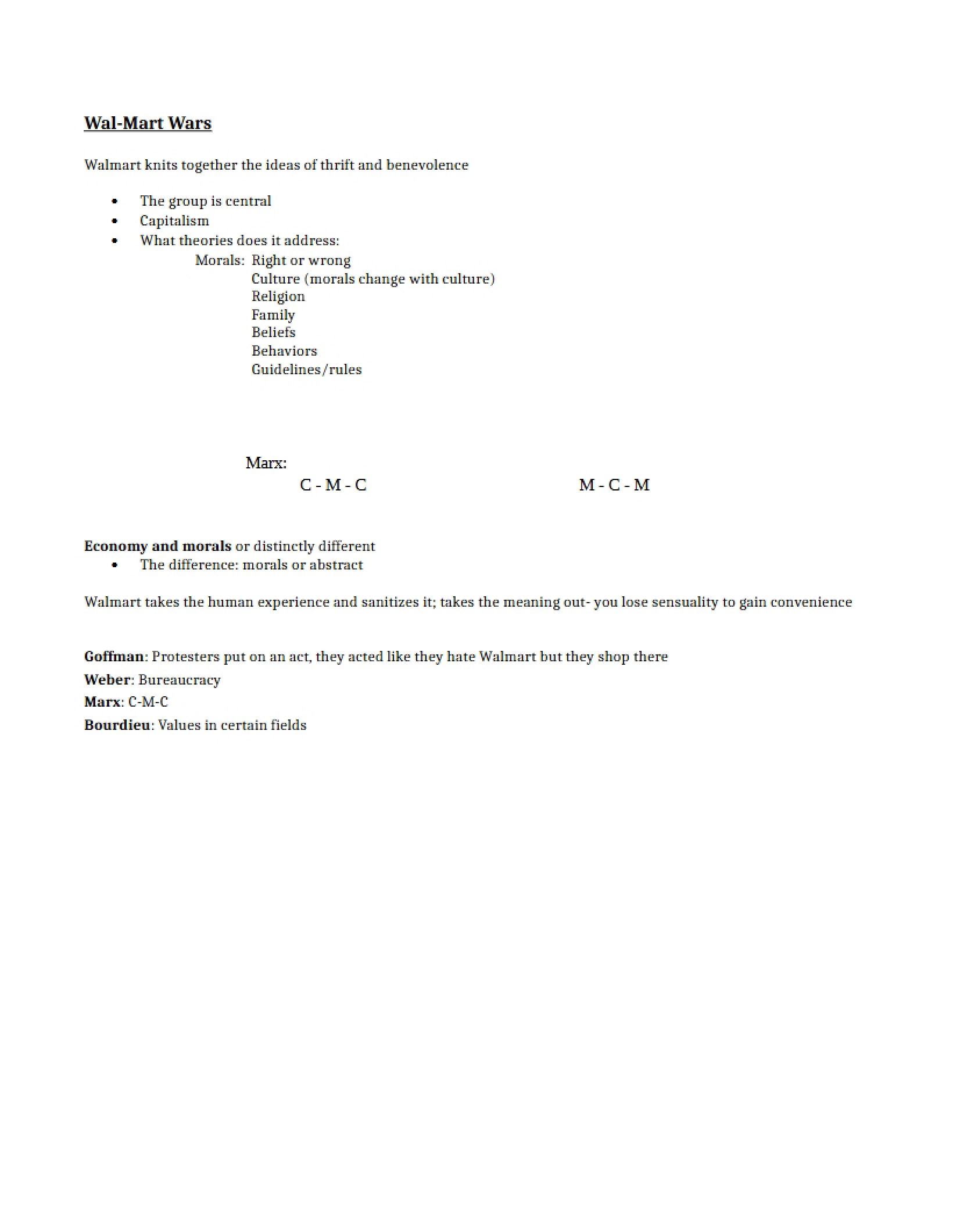 Readings for Final