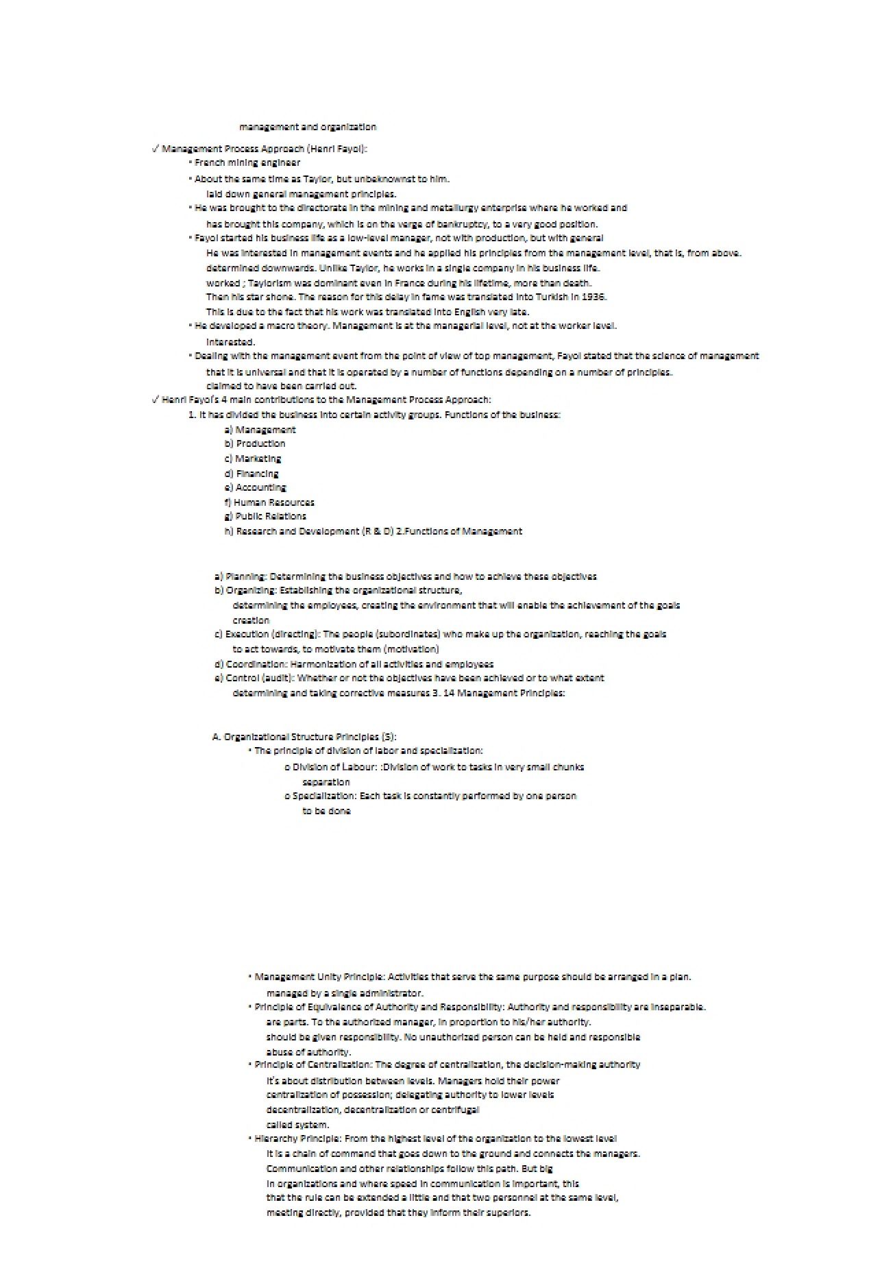 Process of Management