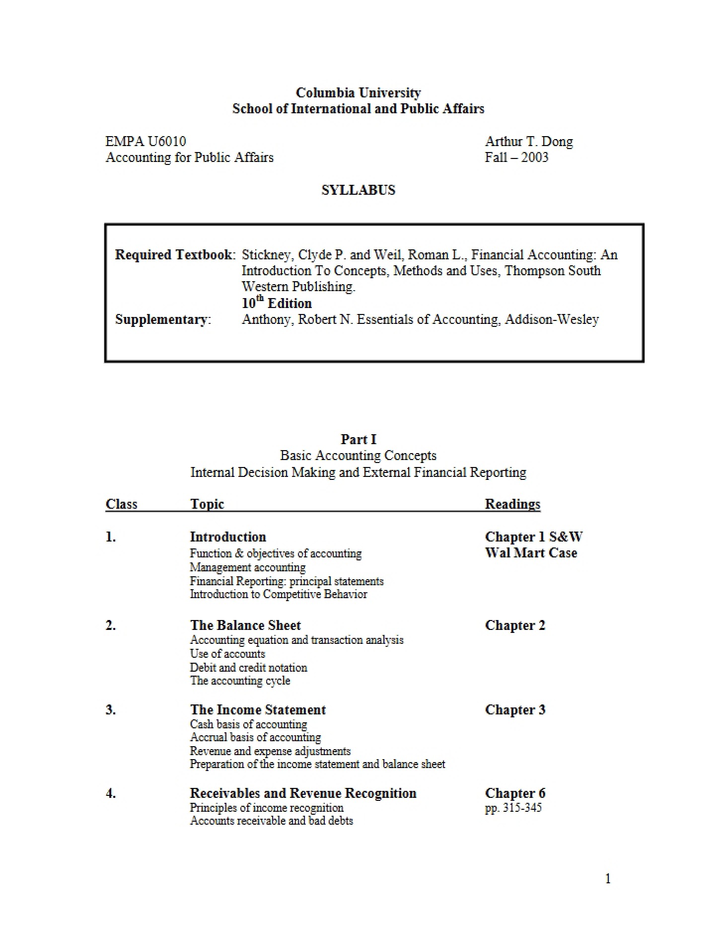 Course Plan