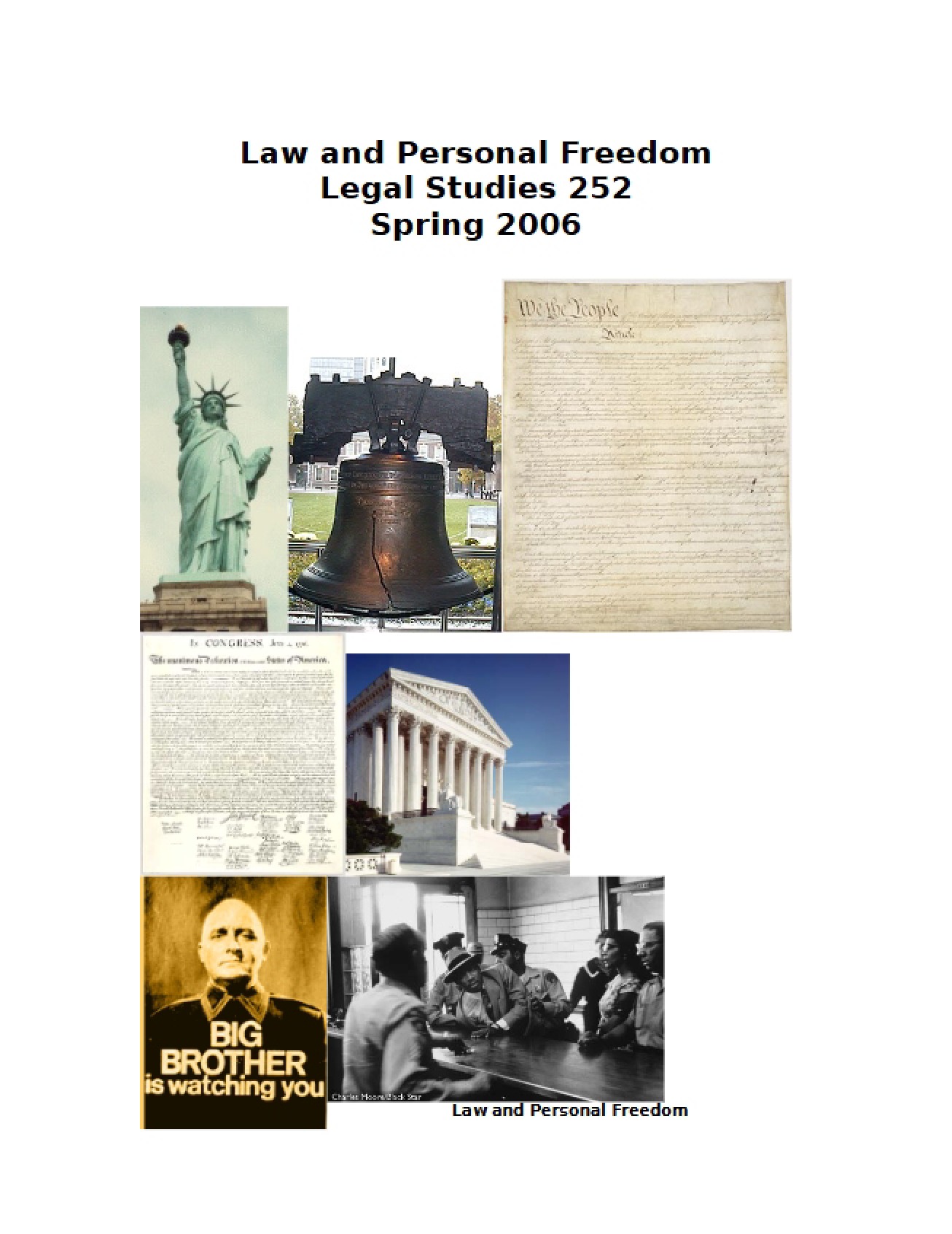 Law and Personal Freedom Syllabus