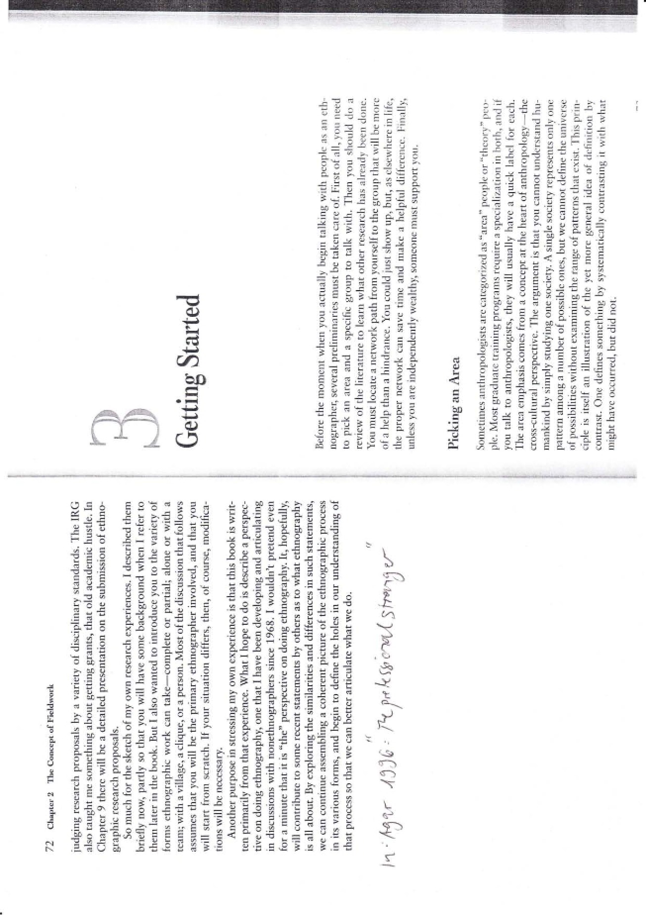 Field Methods in Human Geography Lecture Notes