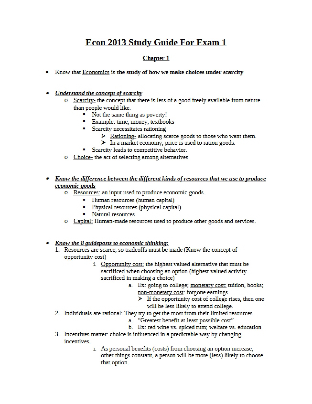 Twelfth Version of the First Exam