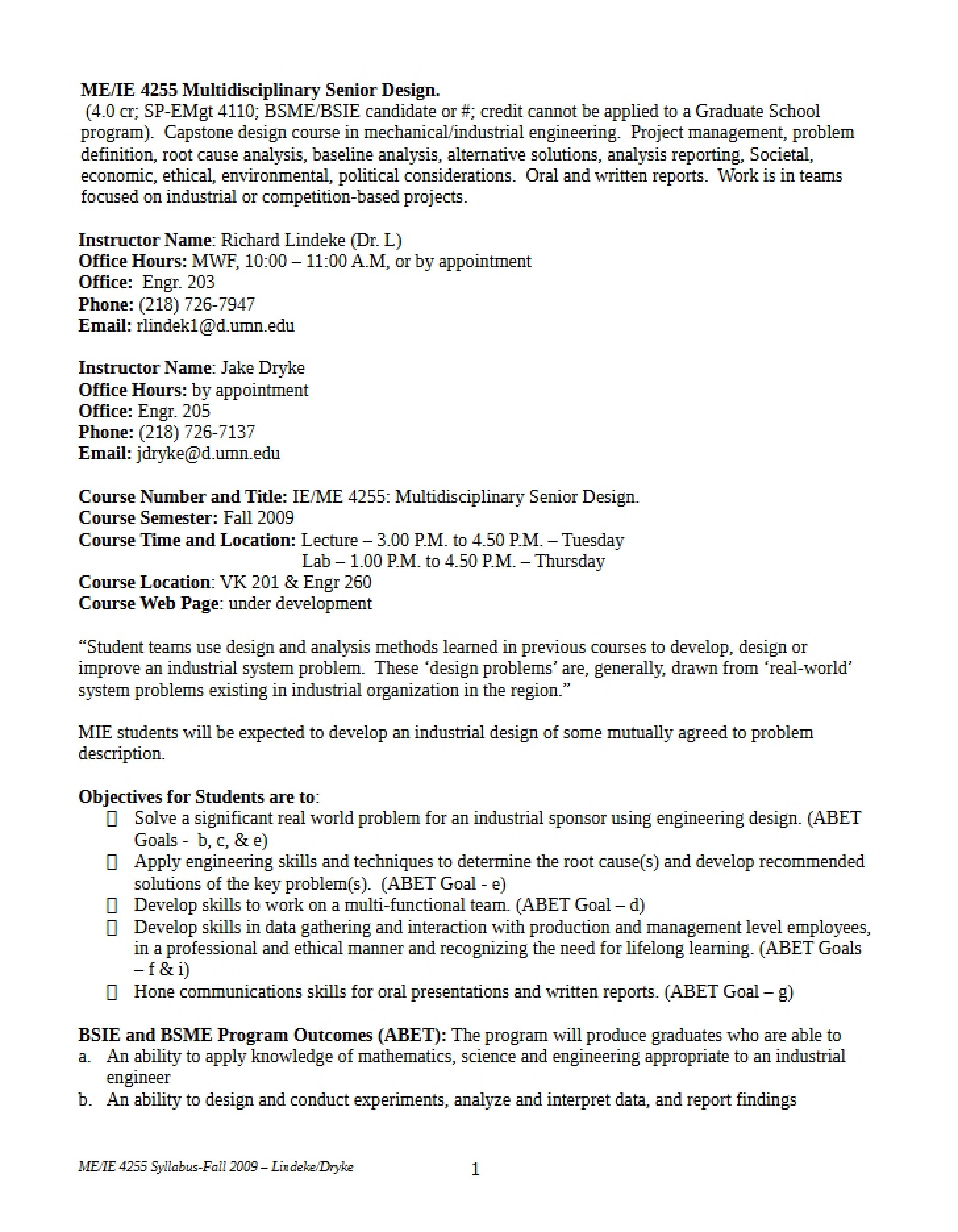 Senior Design Multidisciplinary